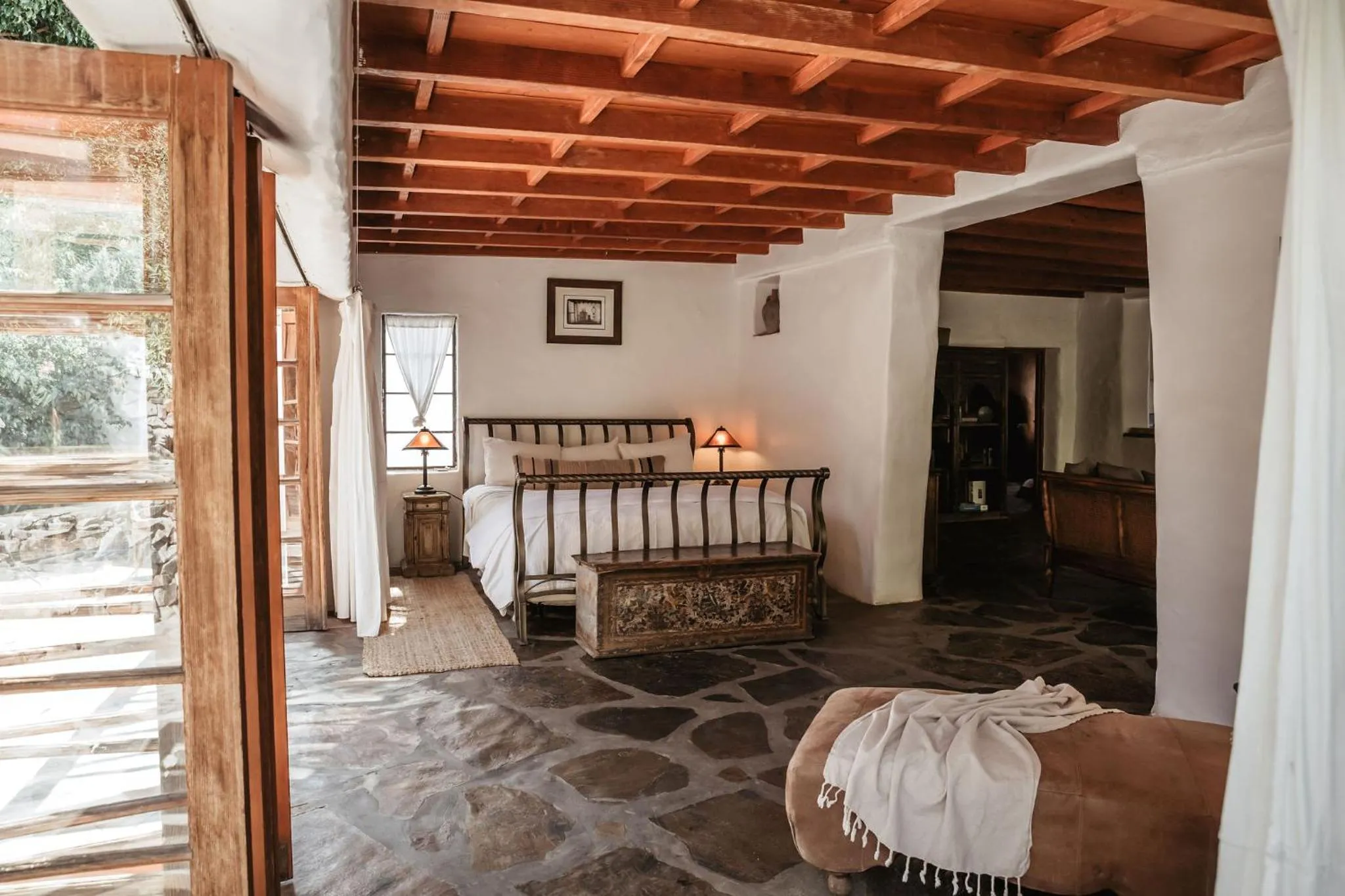 Bed in Korakia Pensione