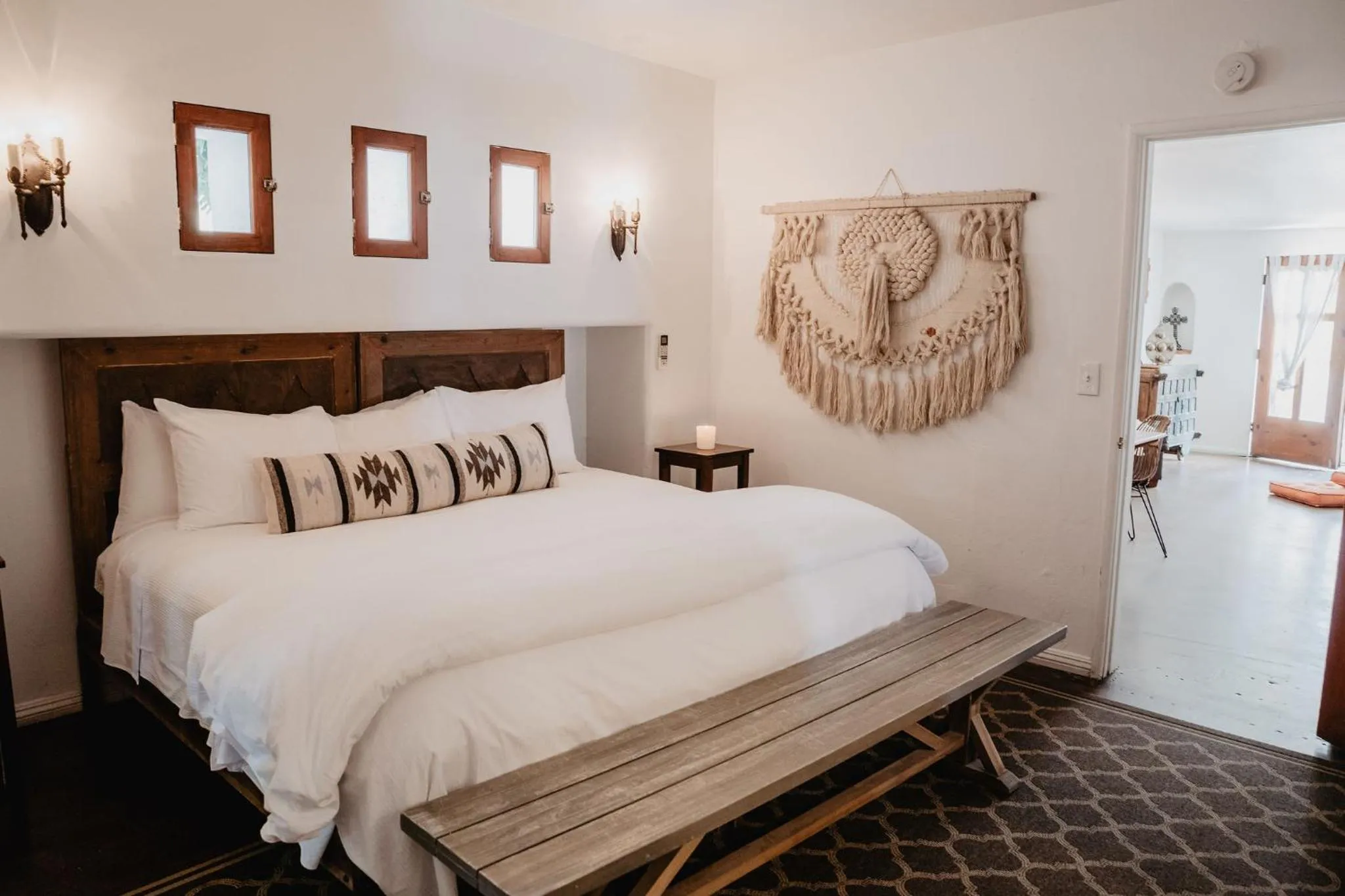 Bed in Korakia Pensione