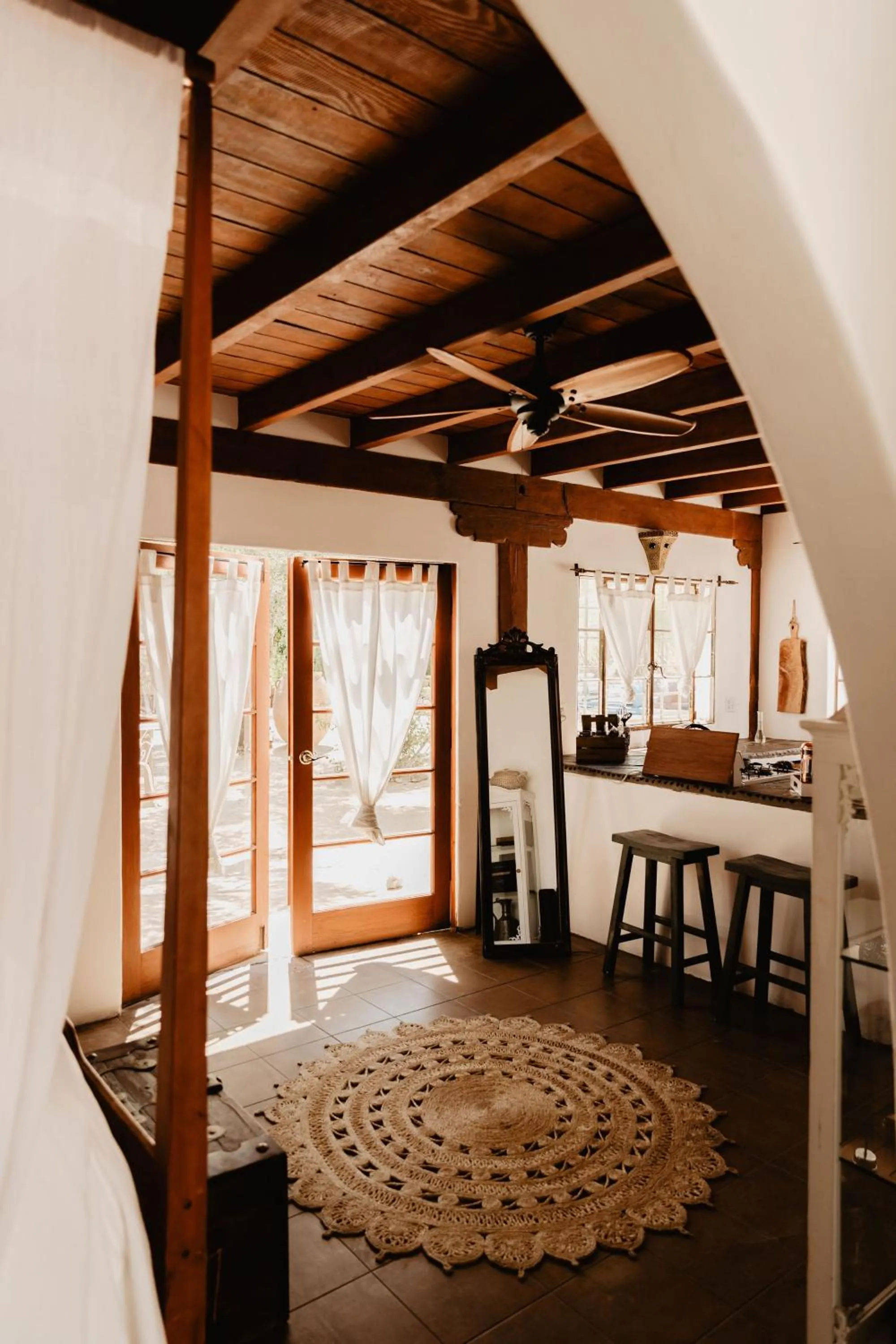 Bed in Korakia Pensione