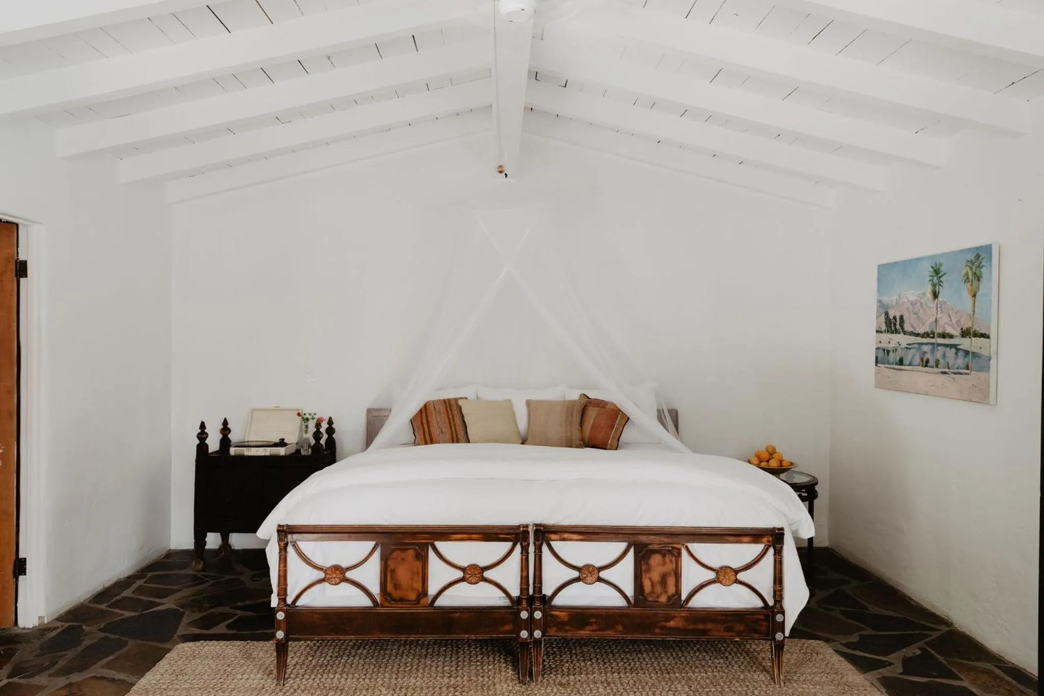 Bed in Korakia Pensione