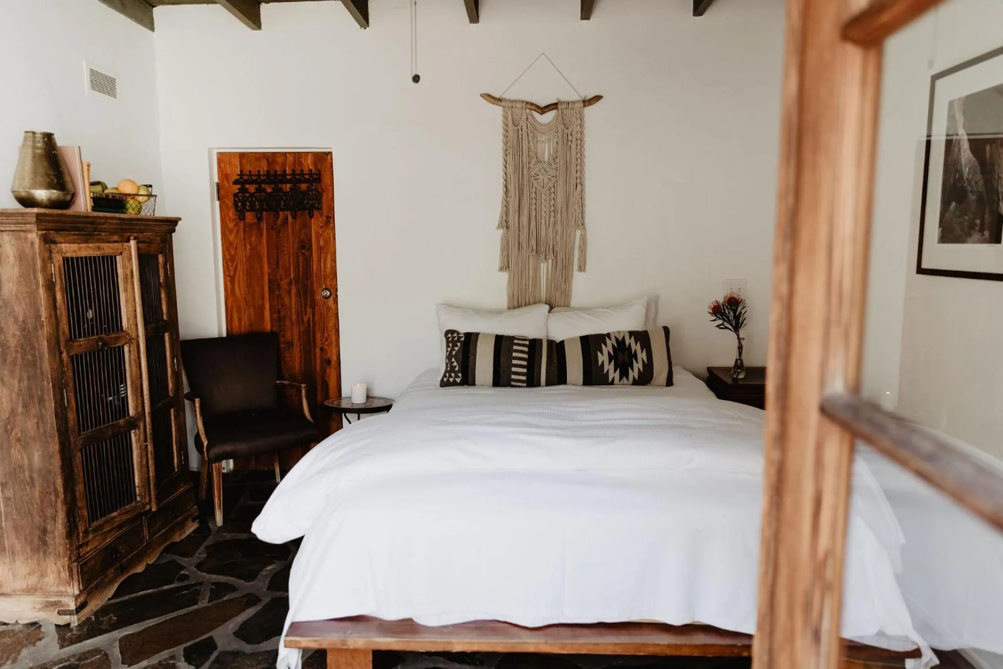 Bed in Korakia Pensione