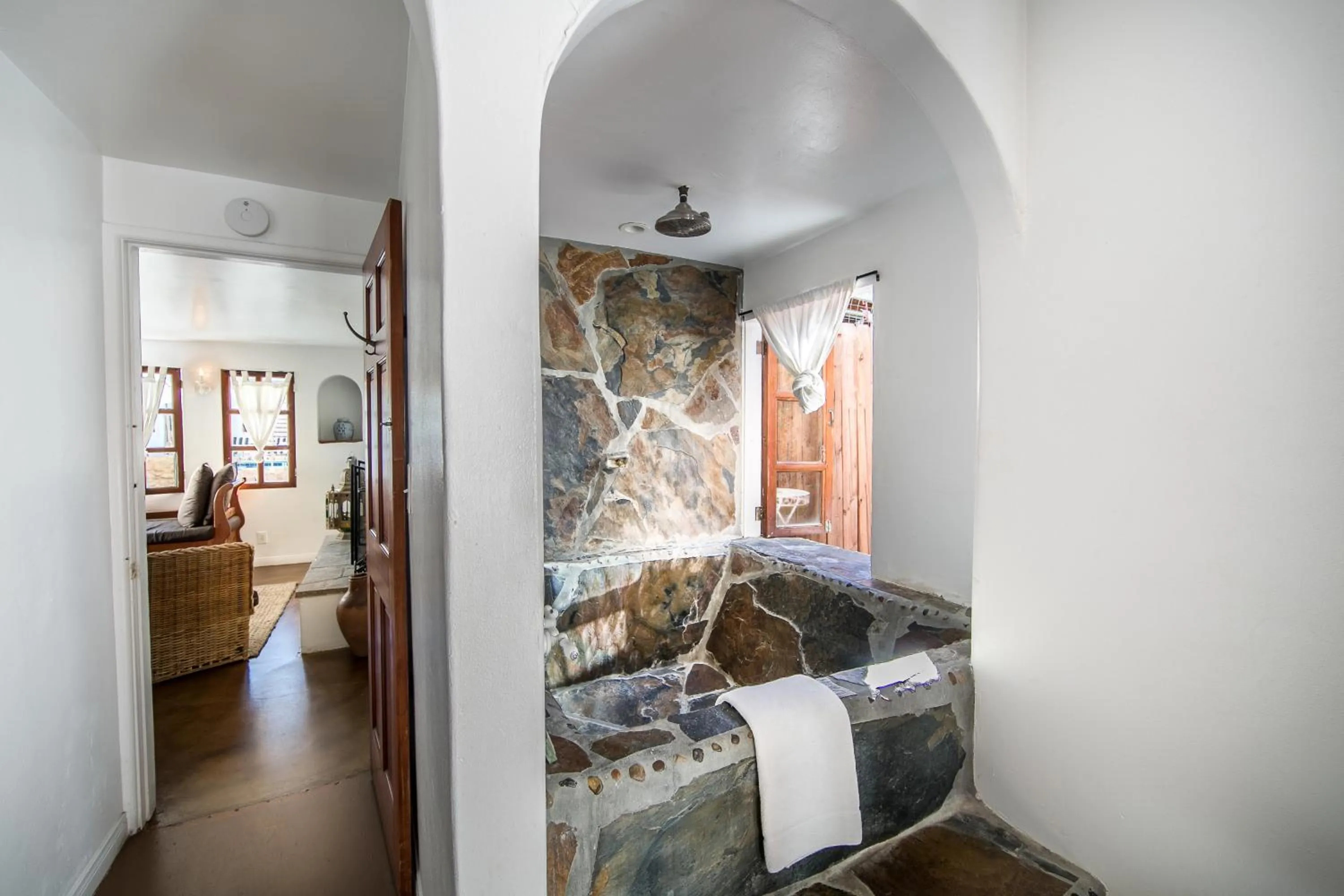 Bathroom in Korakia Pensione