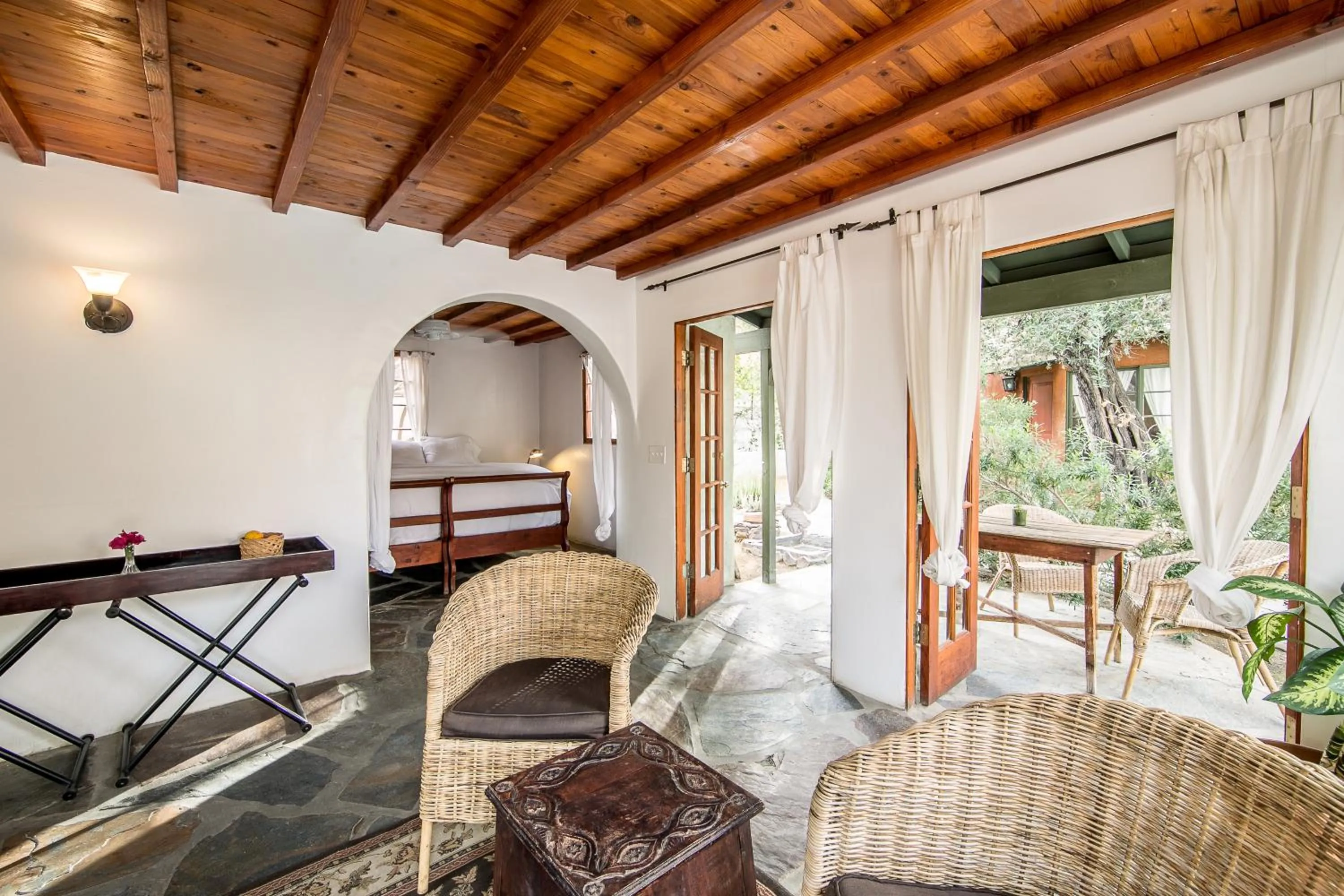 Bed in Korakia Pensione