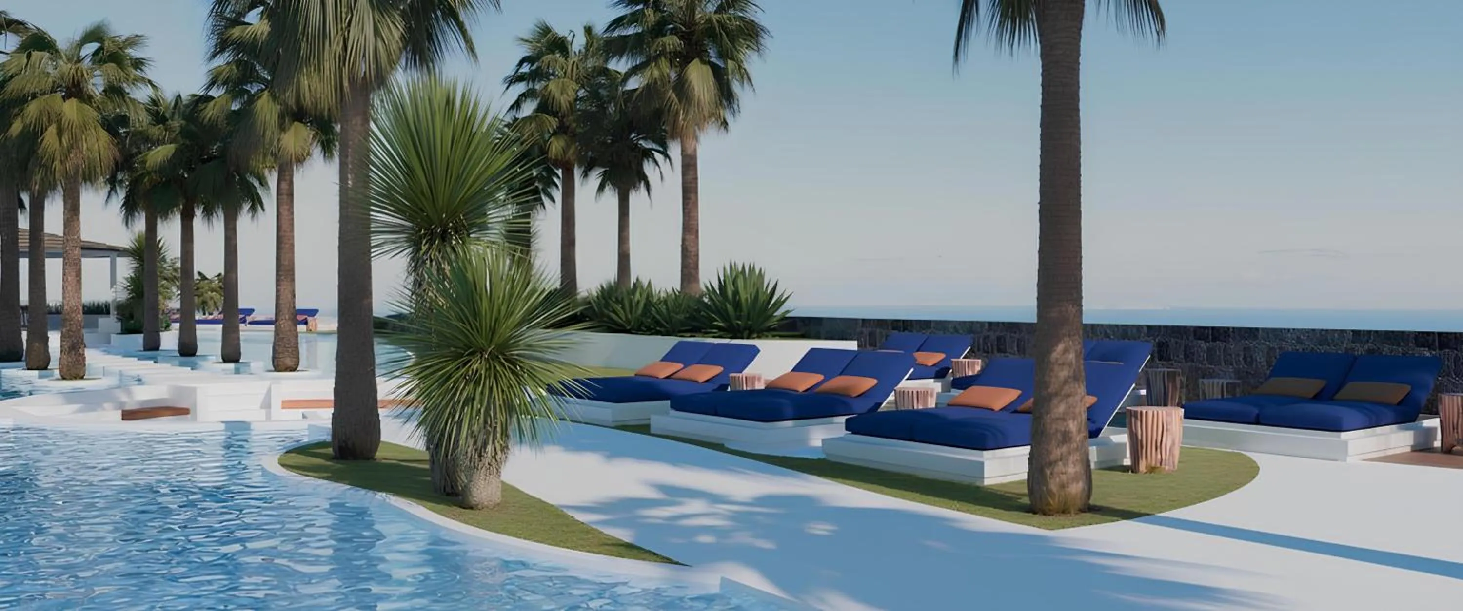 Pool view in Cresanto Luxury Suites