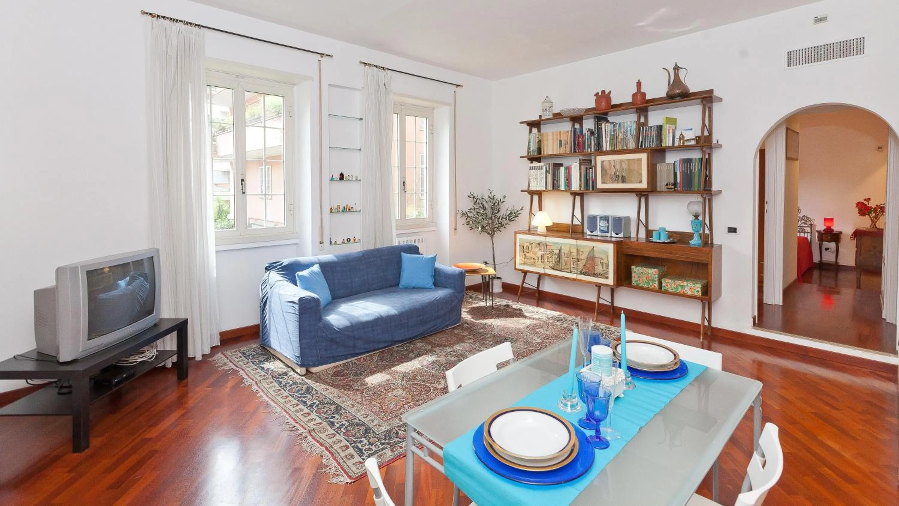 Living room in Pateras Flower-Rental in Rome