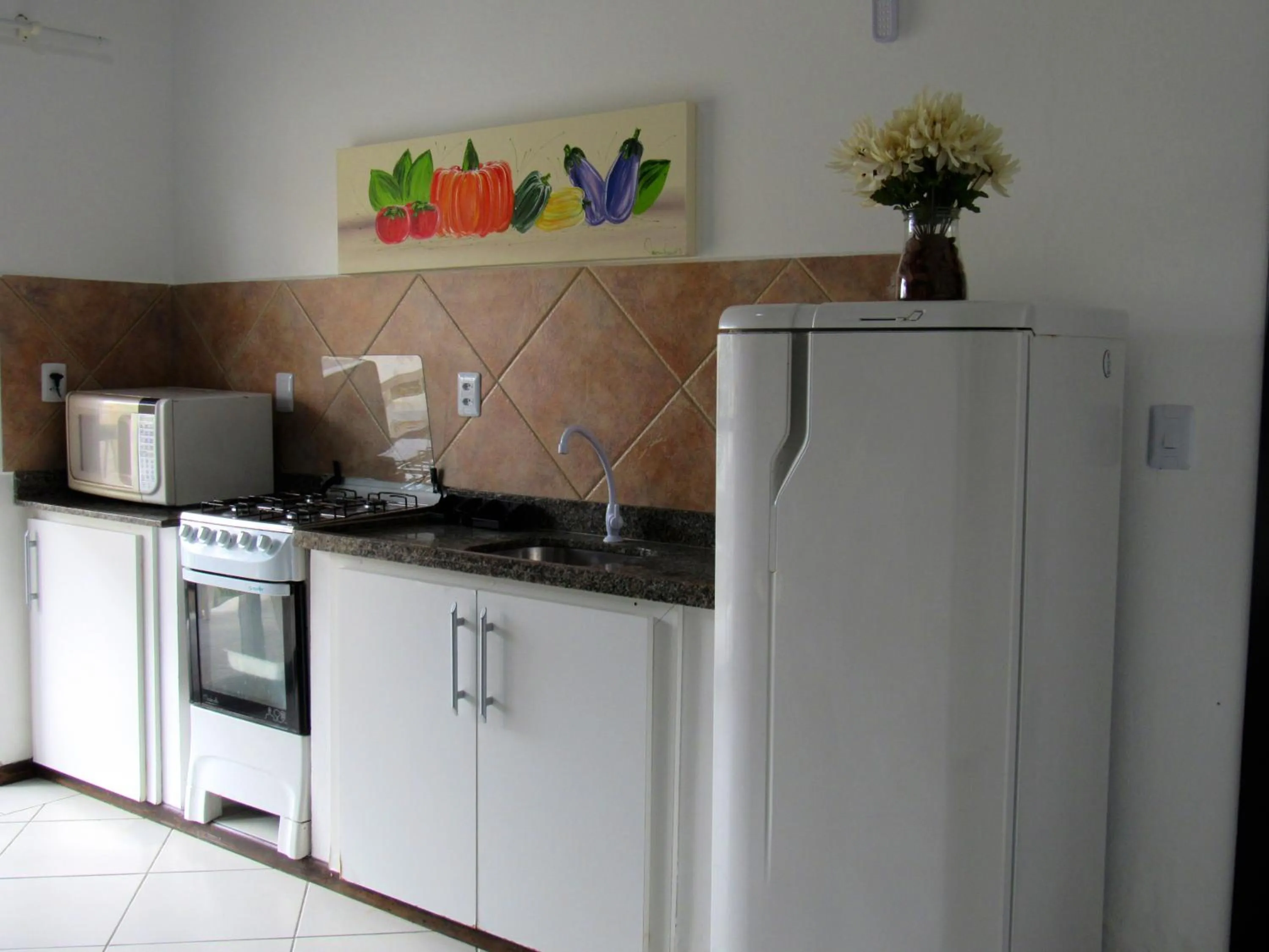 Kitchen or kitchenette in Pousada Vila do Navegante