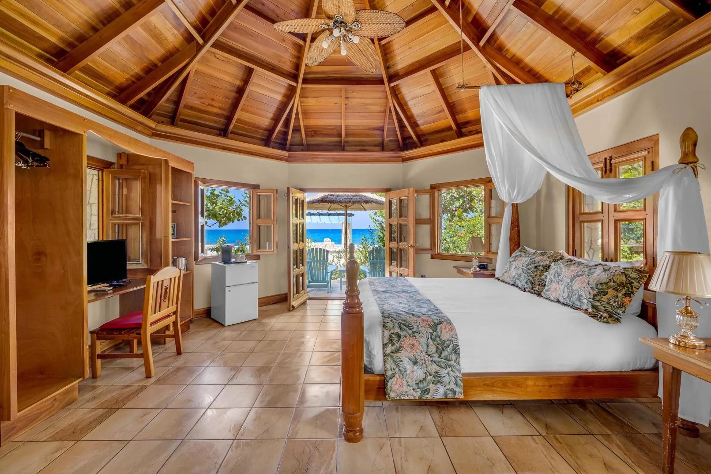 Photo of the whole room, Bed in Ocean Cliff Hotel Negril Limited - Adults Only