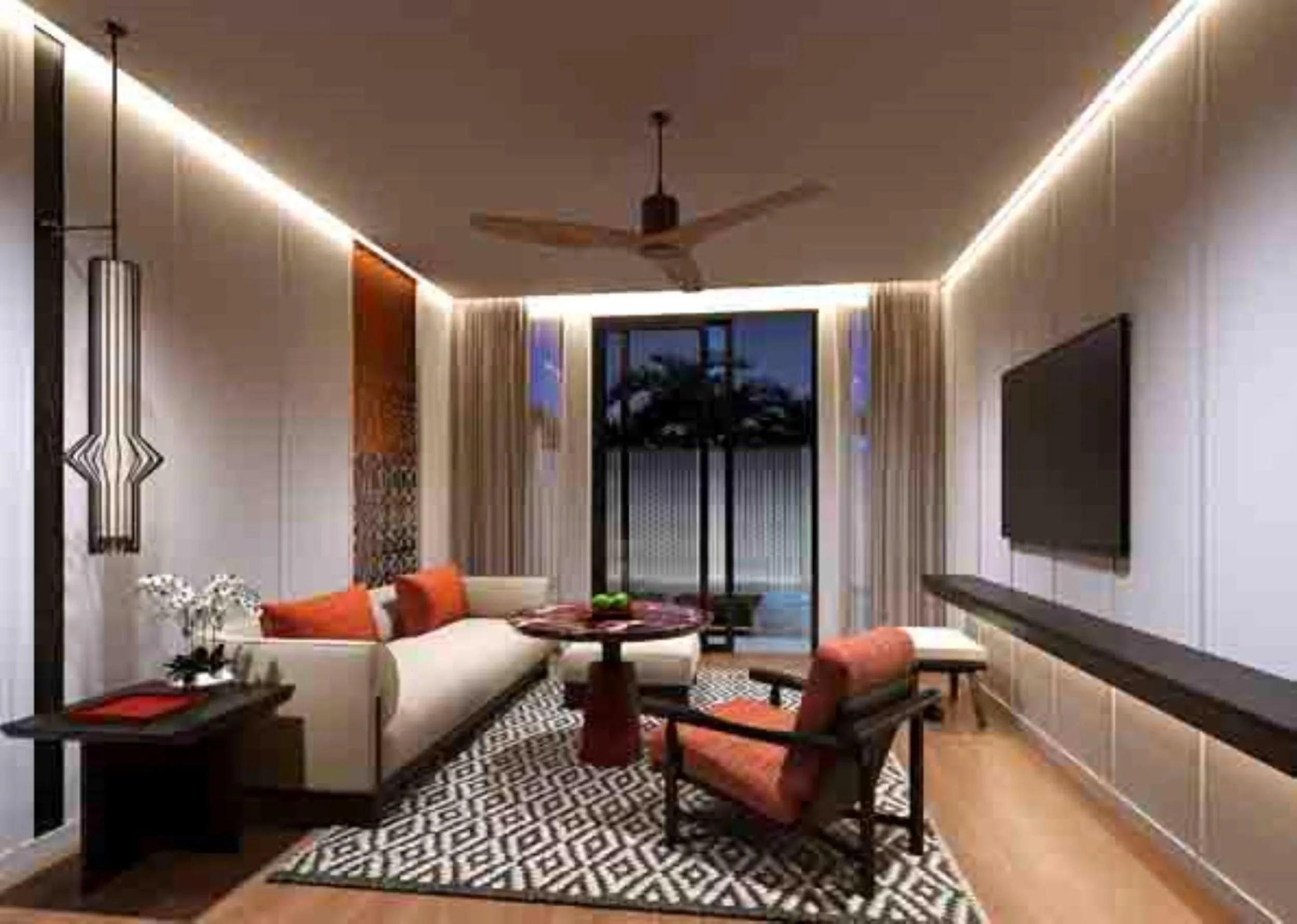 Living room in Anantara Layan Phuket Resort