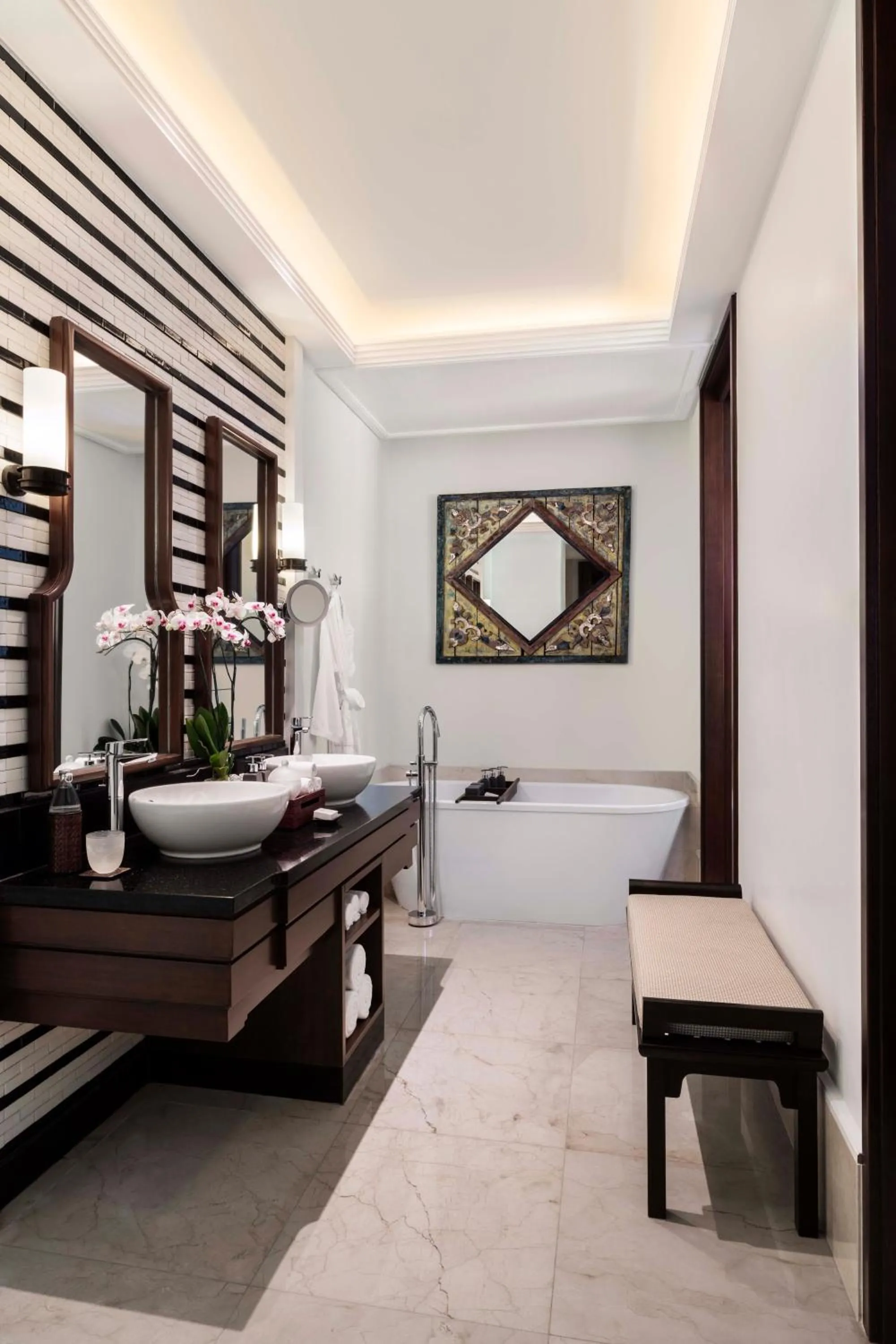 Bathroom, Bed in Anantara Layan Phuket Resort