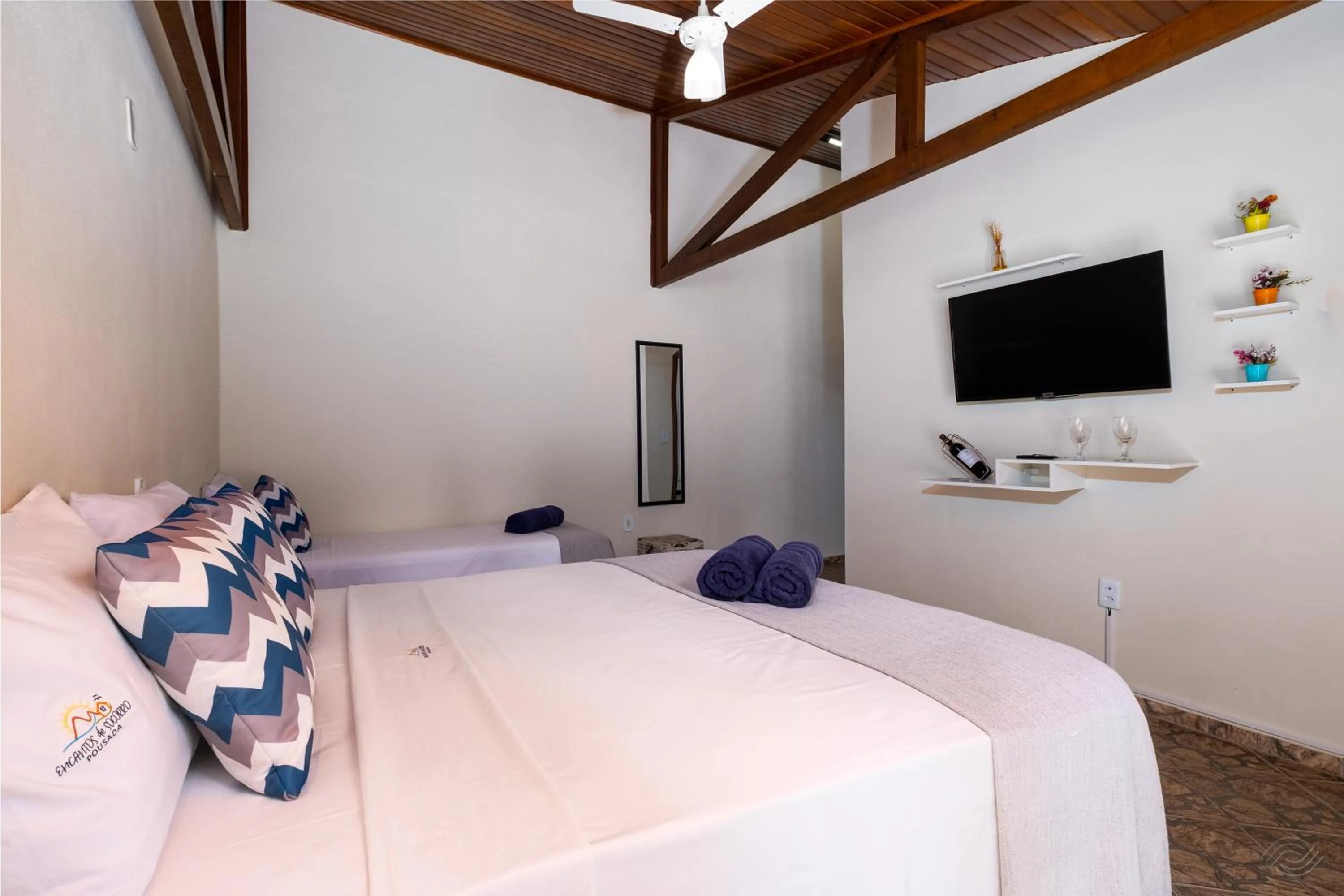 Bed in Pousada Encantos de Socorro