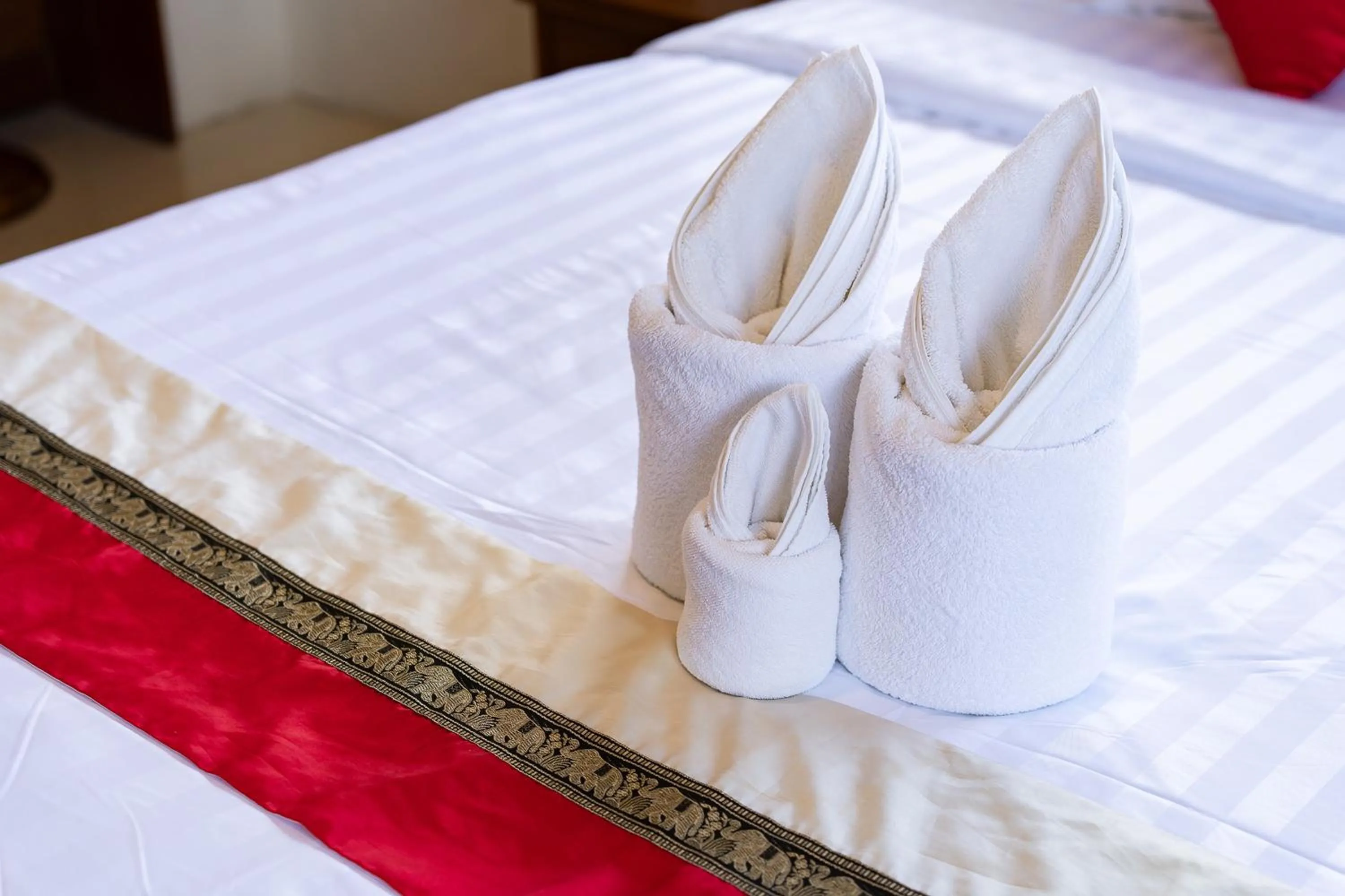 Bed in Romsak Lanna Resort