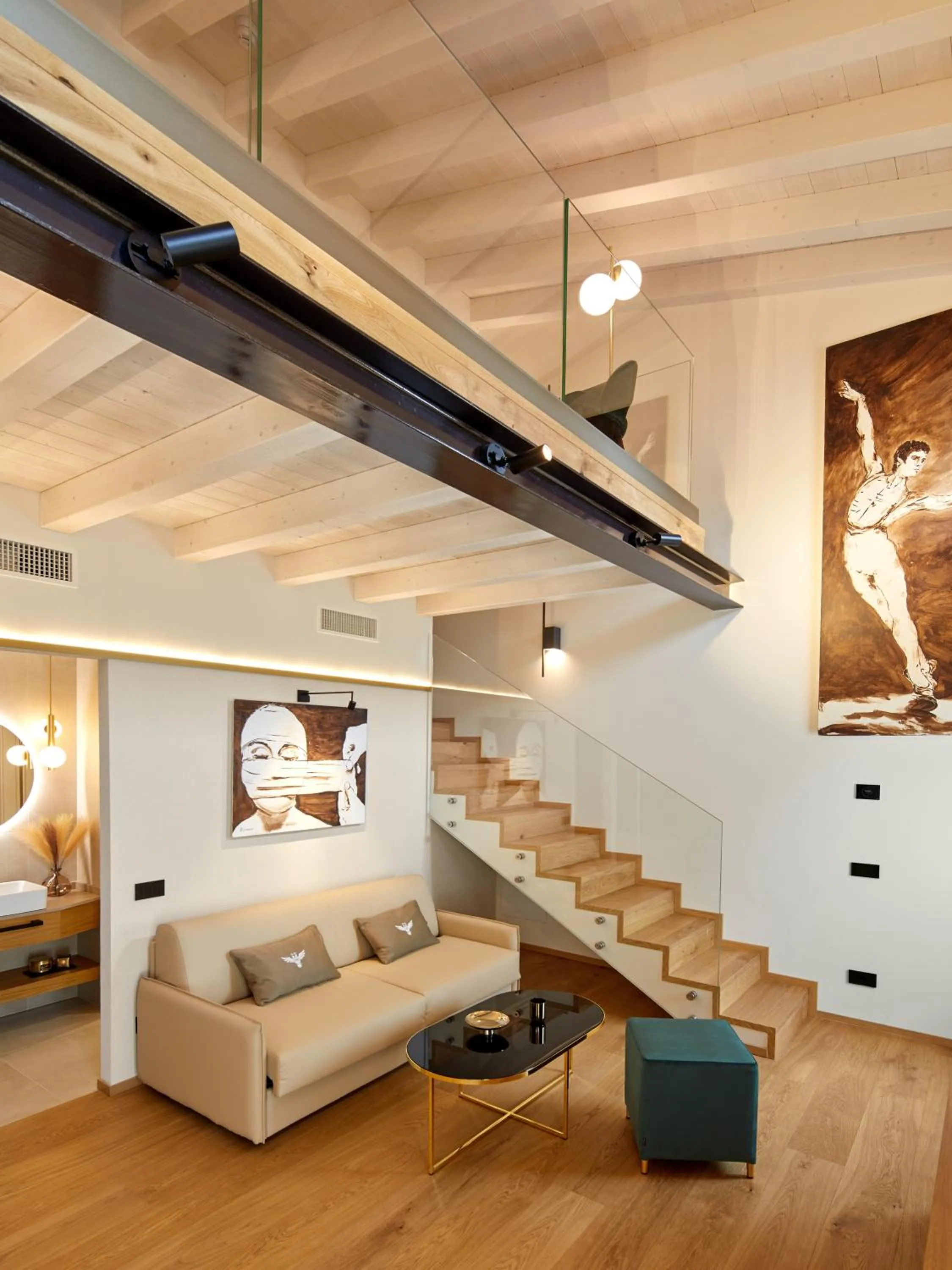 Living room, Bed in Relais Forte Benedek Wine & SPA - Adults Only