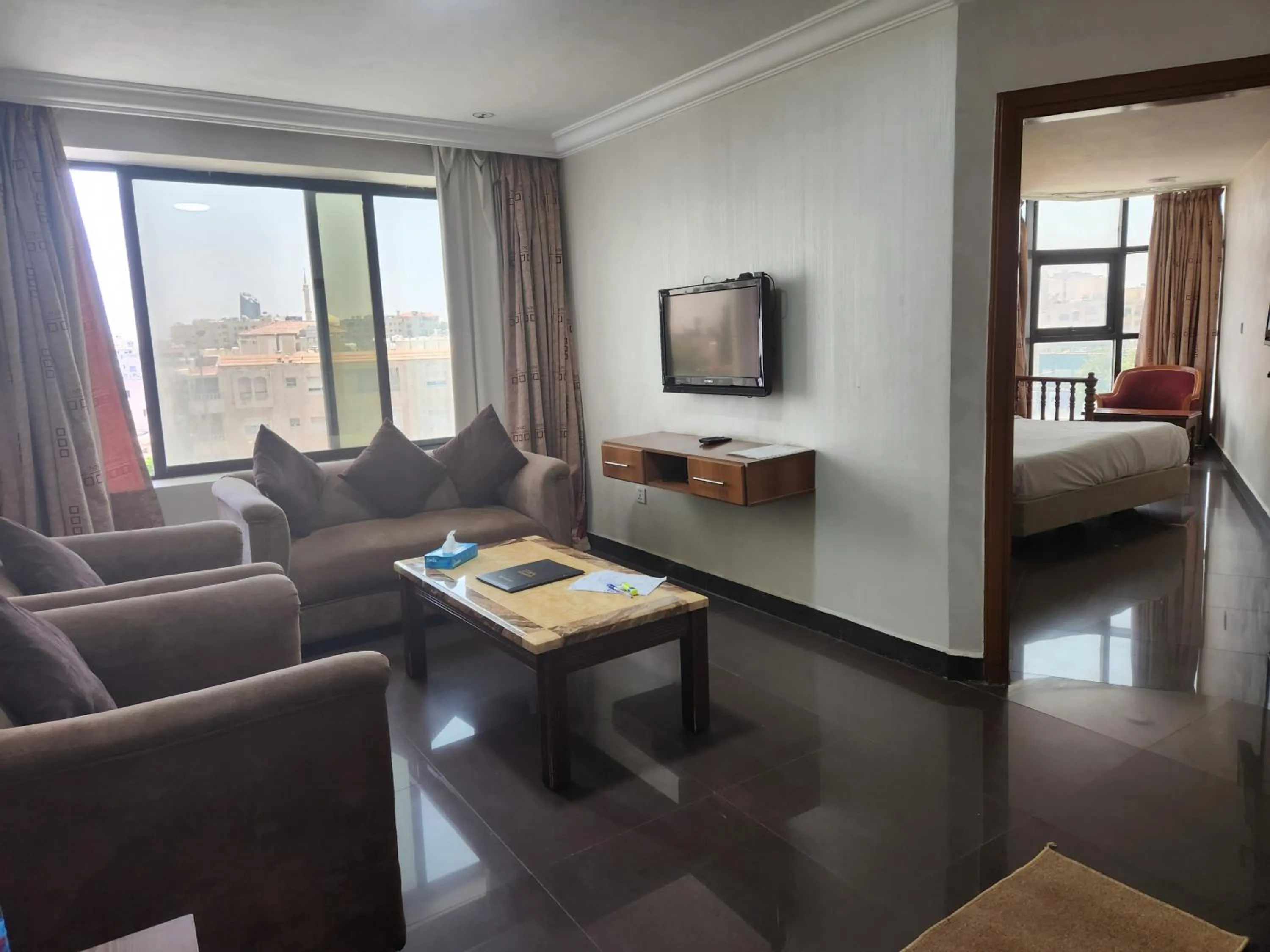 View (from property/room), Bed in Amman Orchid Hotel