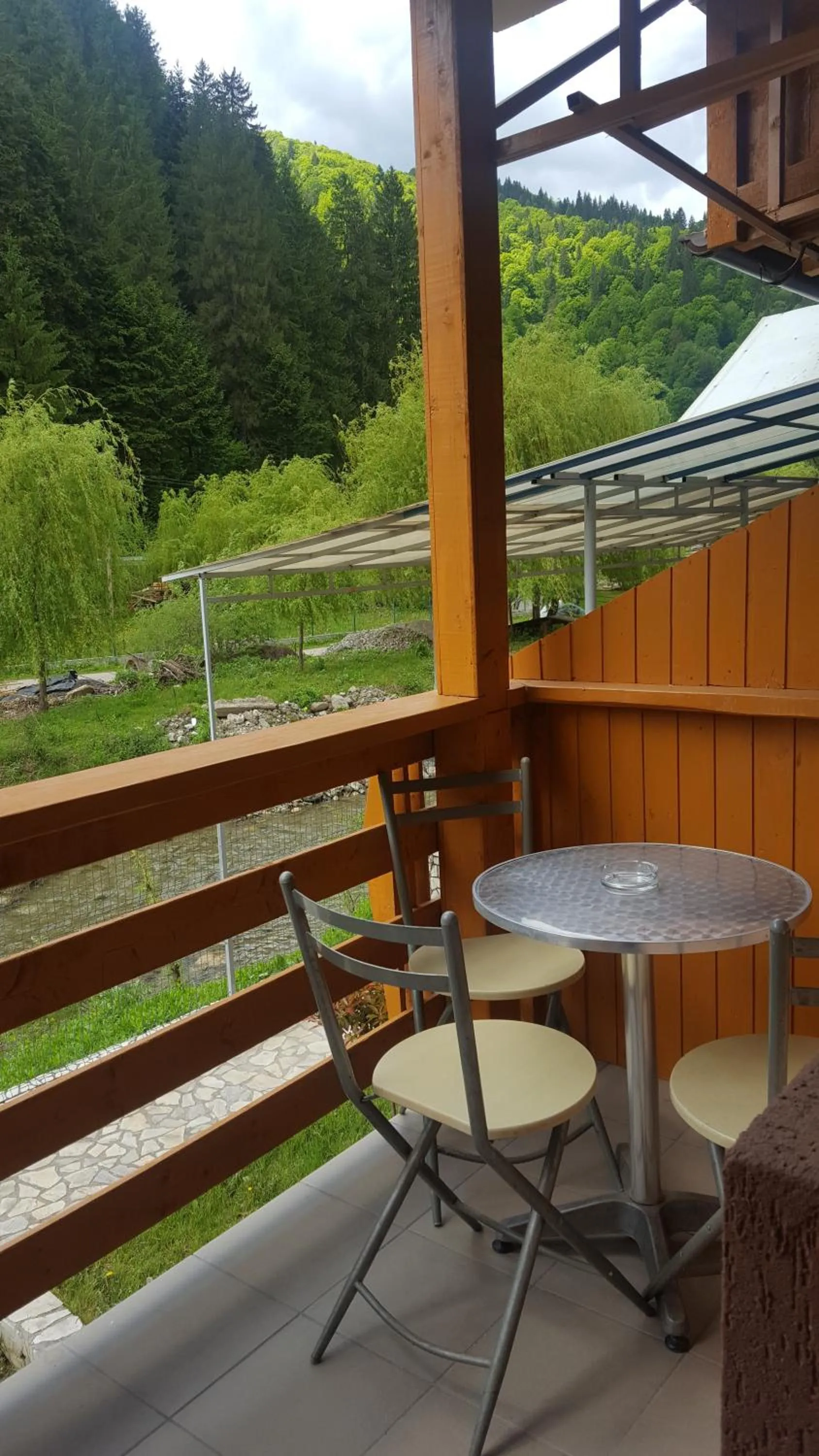 Balcony/Terrace in Pensiunea Aurora - Great Hostel Voineasa