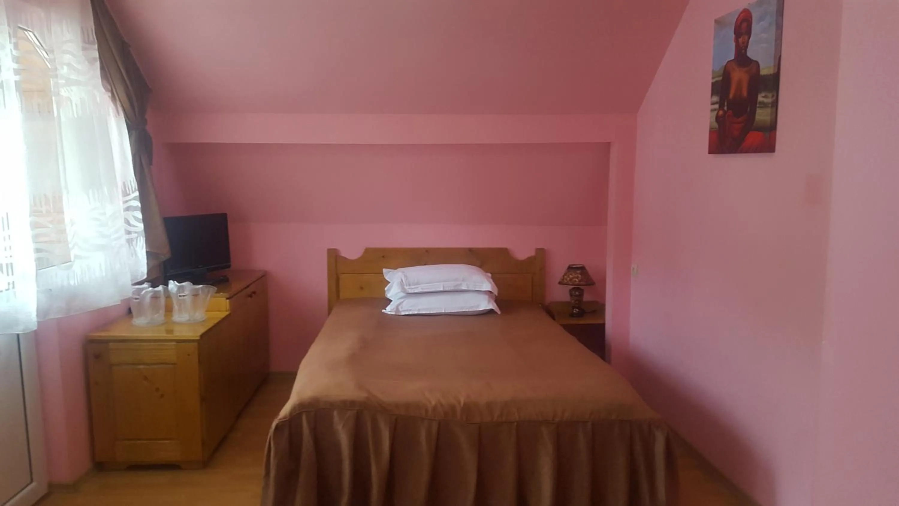 City view, Bed in Pensiunea Aurora - Great Hostel Voineasa