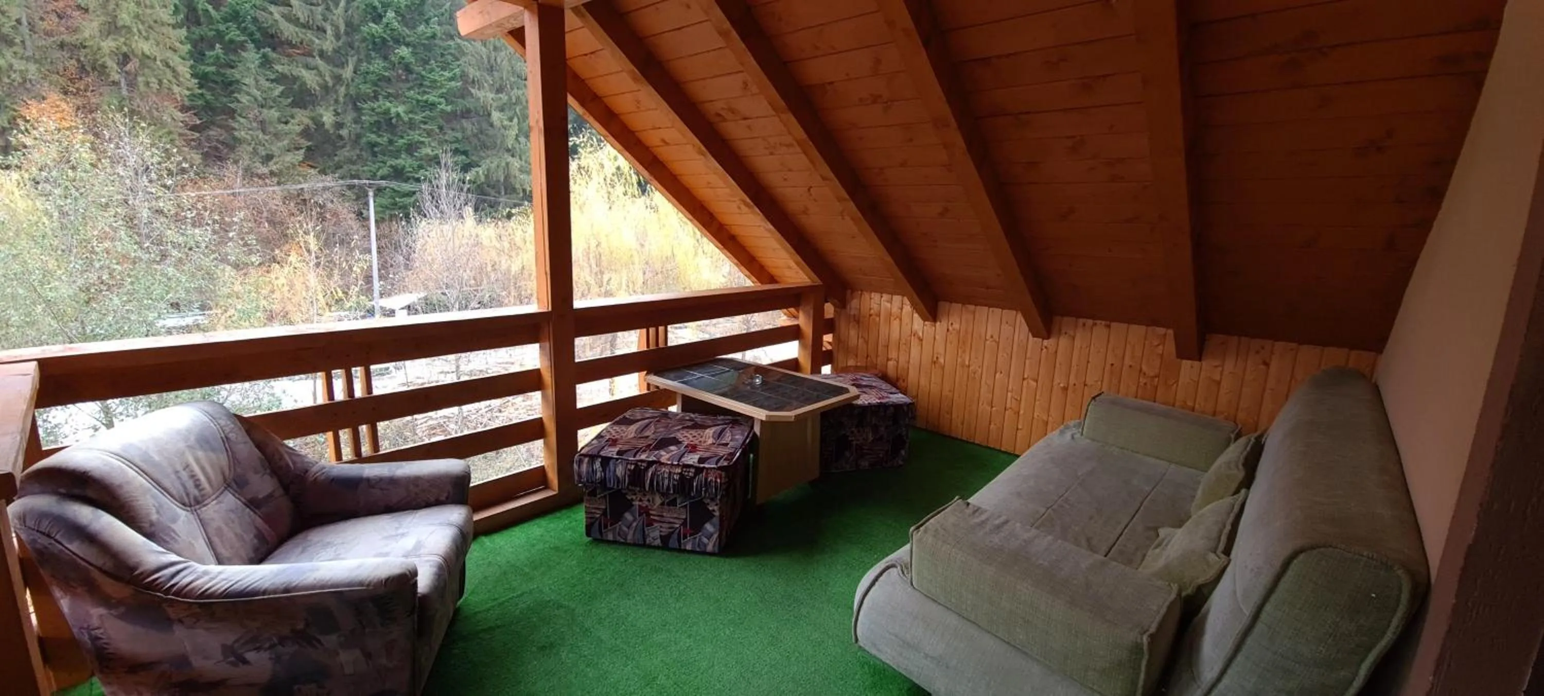 Seating area in Pensiunea Aurora - Great Hostel Voineasa