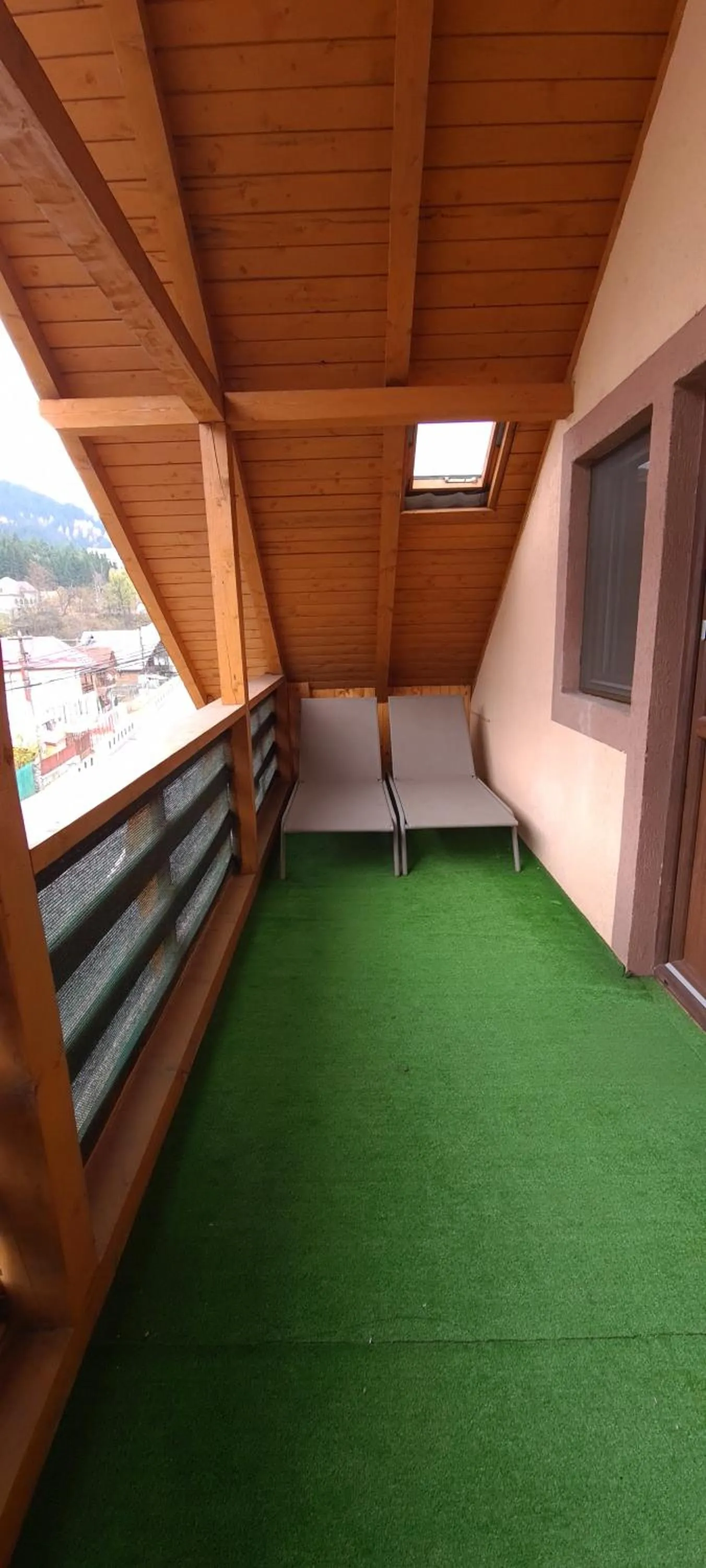 Balcony/Terrace in Pensiunea Aurora - Great Hostel Voineasa