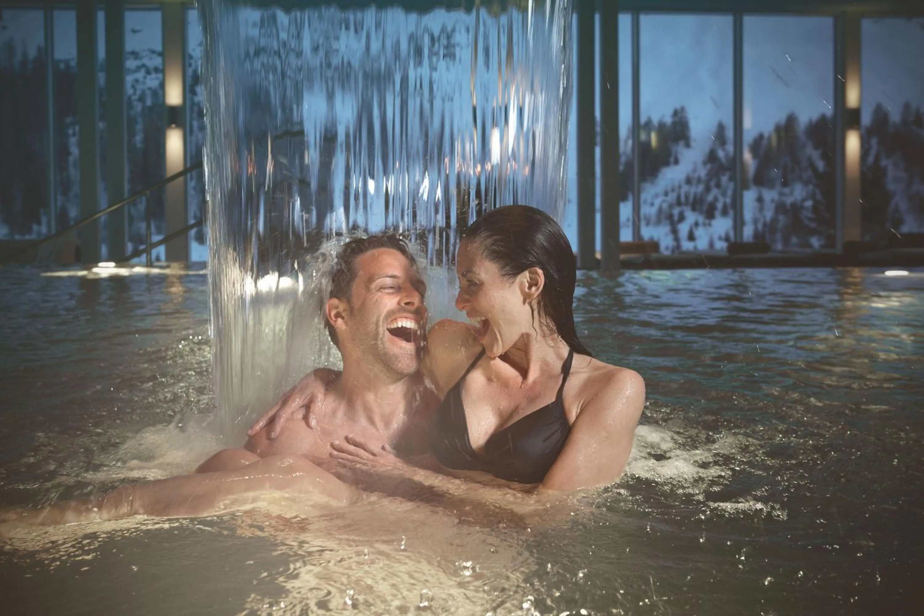 Hot Spring Bath in Arosa Kulm Hotel & Alpin Spa