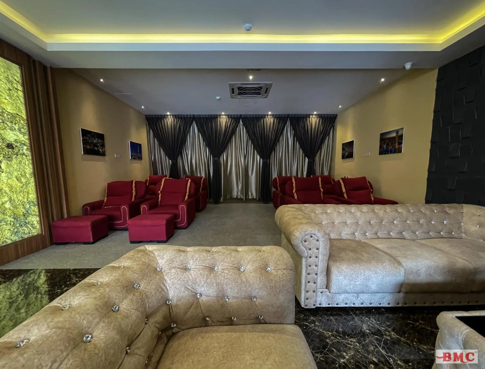 Seating area in BMC Hotel