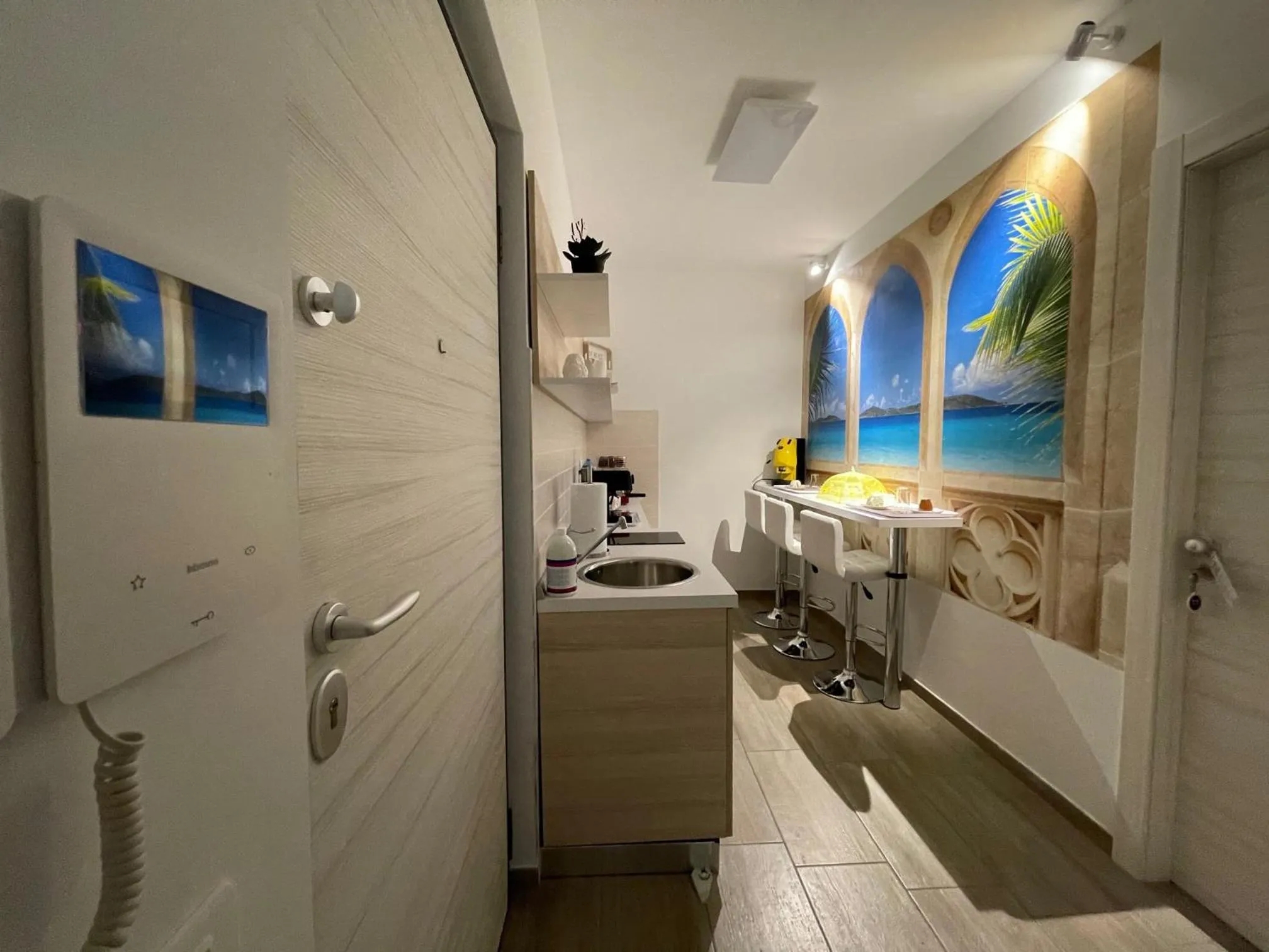 Communal kitchen, Bed in Mini B&B - Enrico Fermi