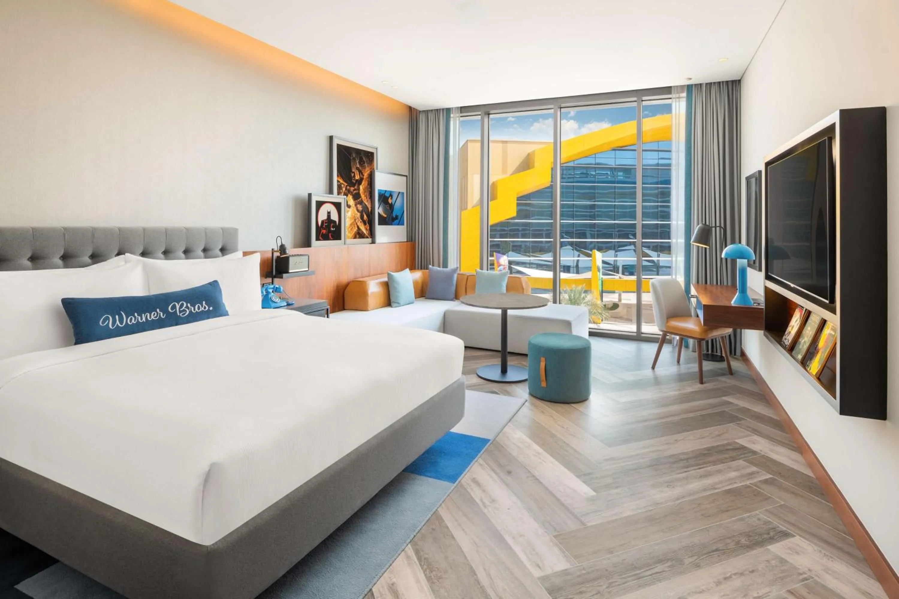 View (from property/room), Bed in The WB Abu Dhabi, Curio Collection By Hilton