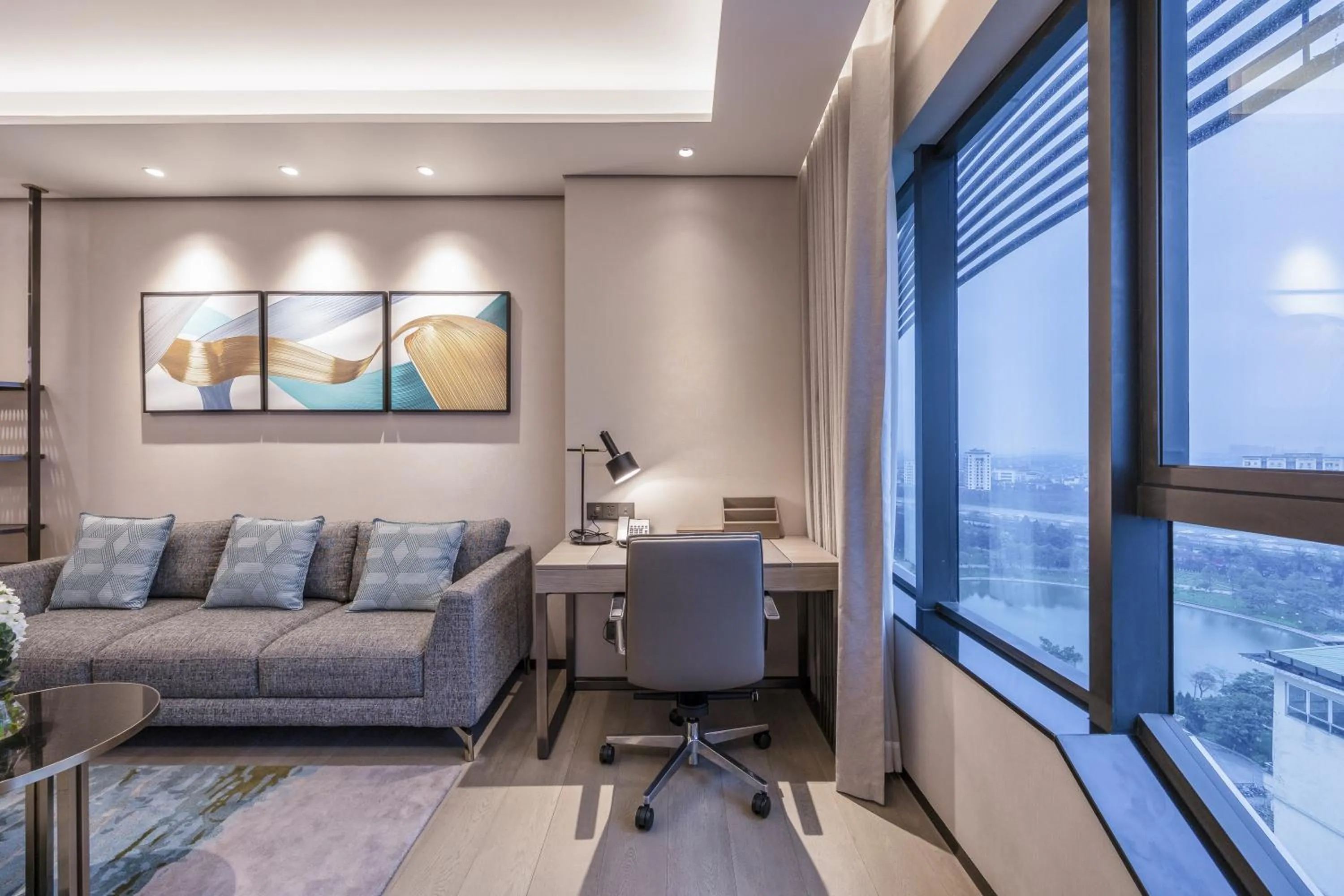 Seating area in Fraser Residence Hanoi