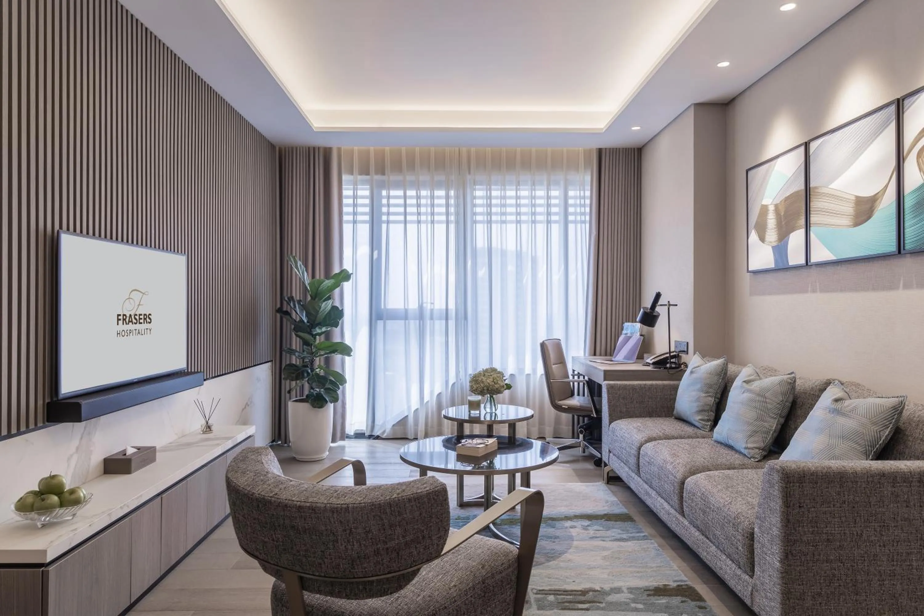 Living room in Fraser Residence Hanoi