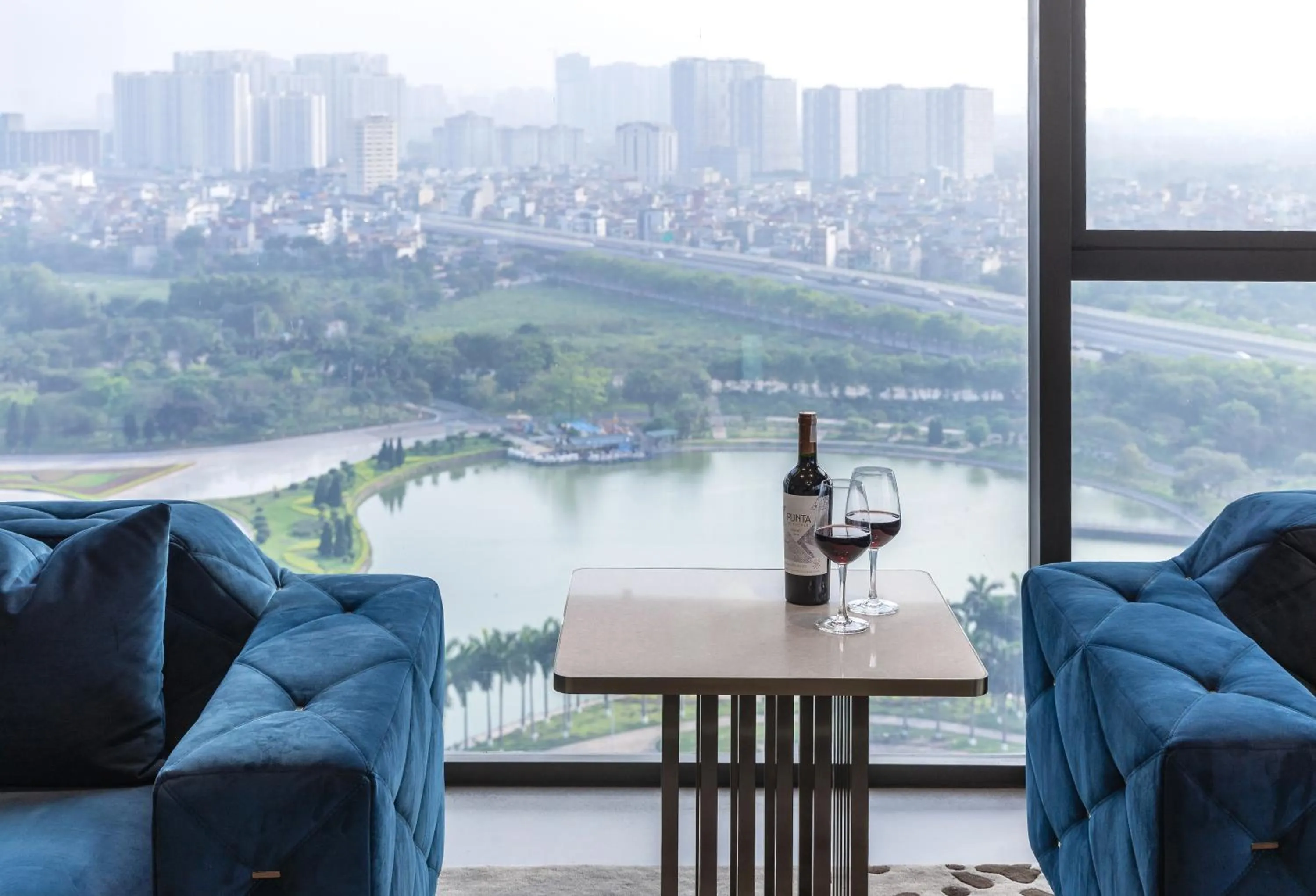 Seating area in Fraser Residence Hanoi