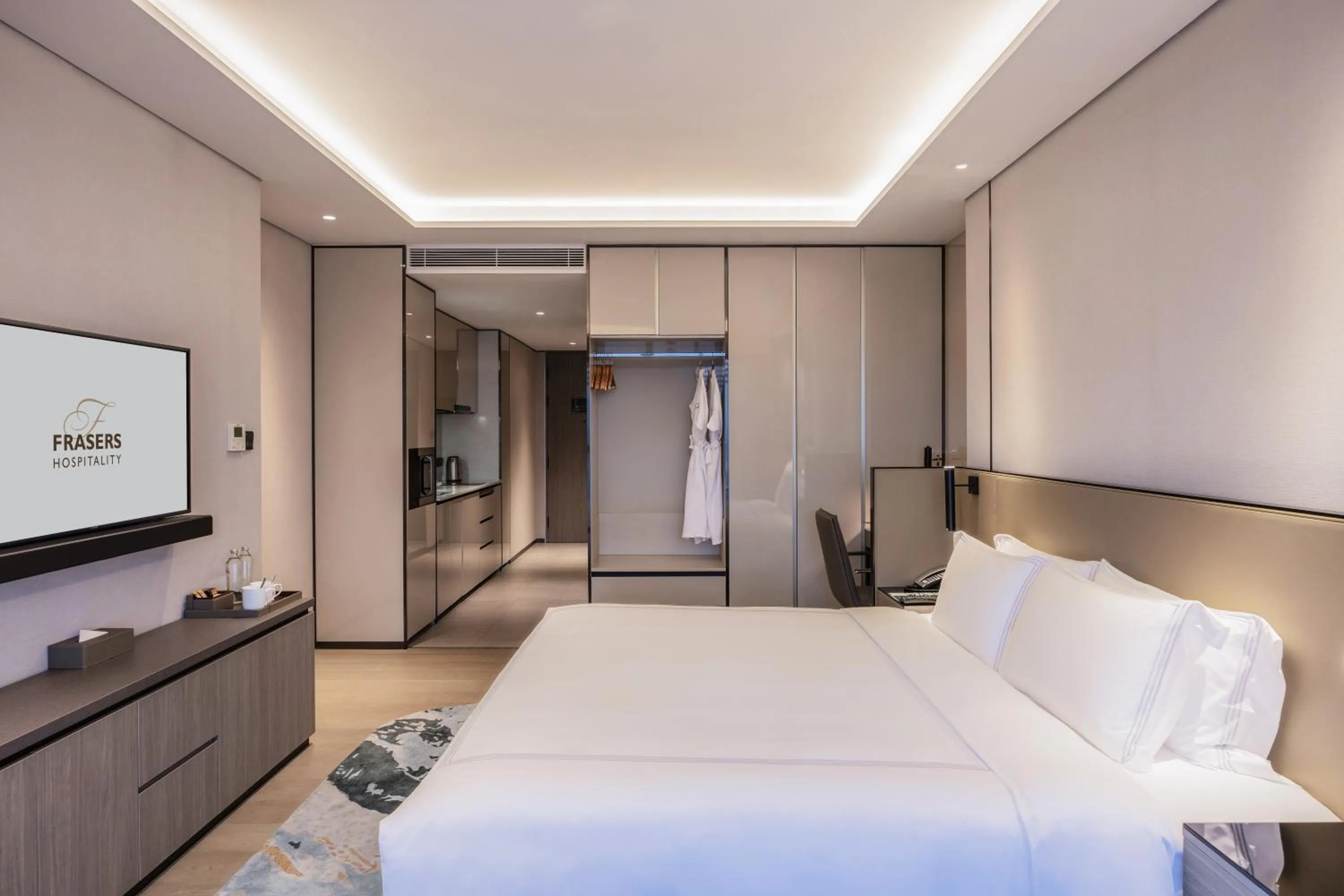 Bed in Fraser Residence Hanoi