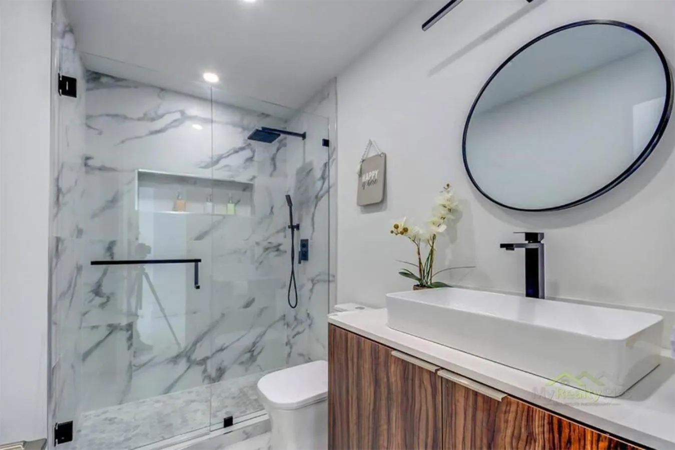 Bathroom in Magical Miami Retreat with Heated Pool, Mini Golf, and Basketball Court L19