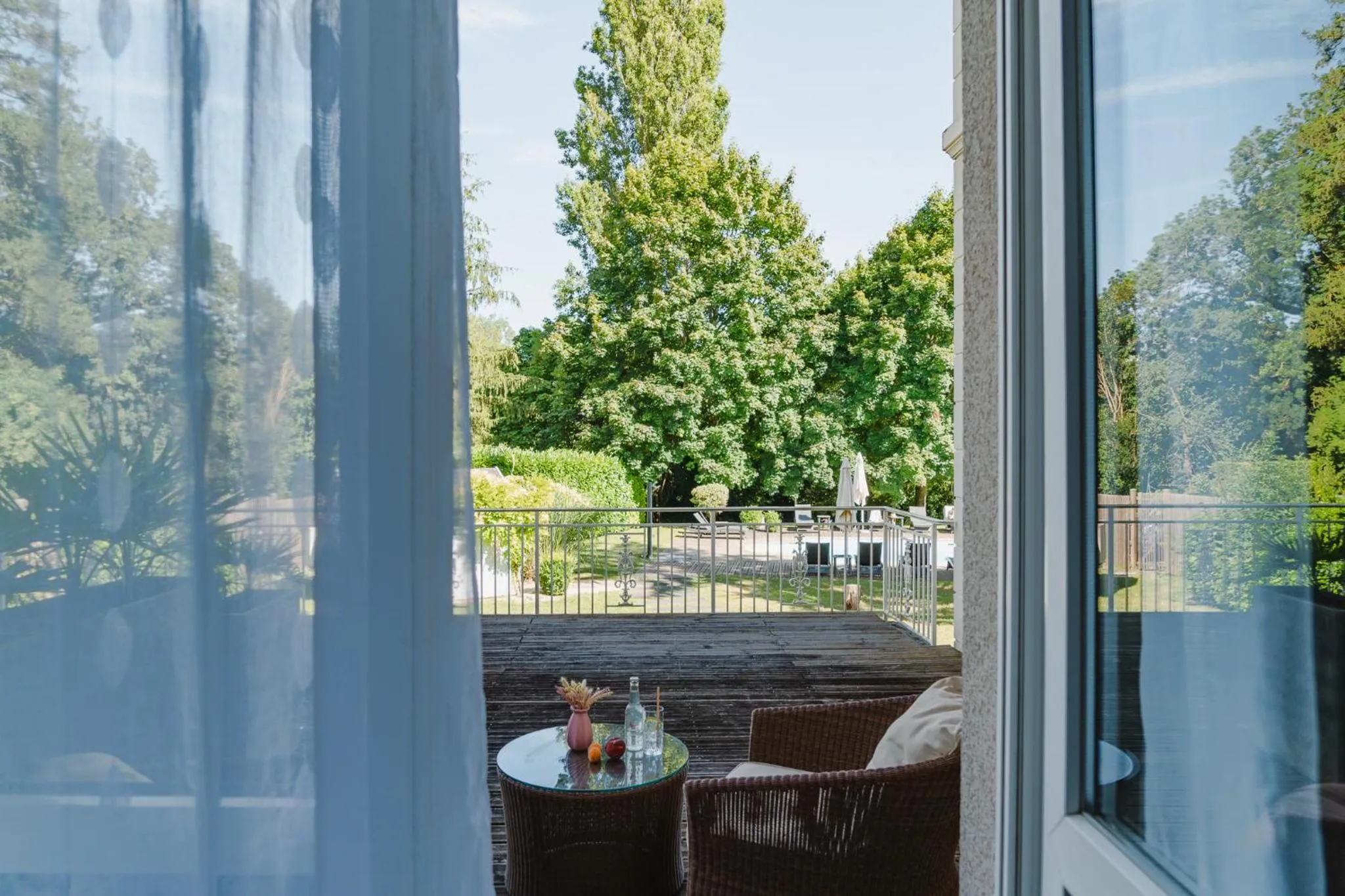 Balcony/Terrace in Chateau du Clos de la Ribaudiere - Teritoria