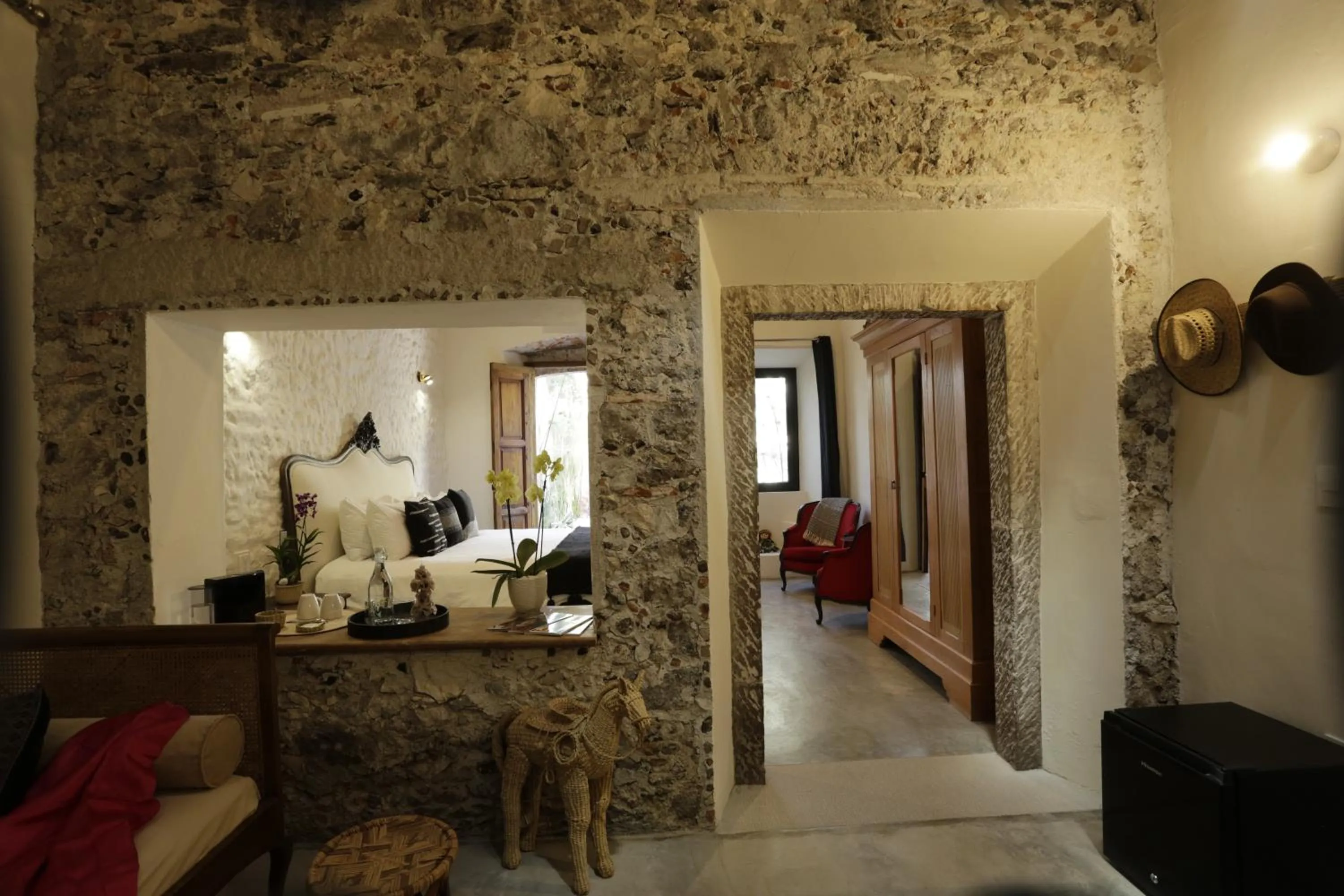 Bed in Orchid House San Miguel de Allende