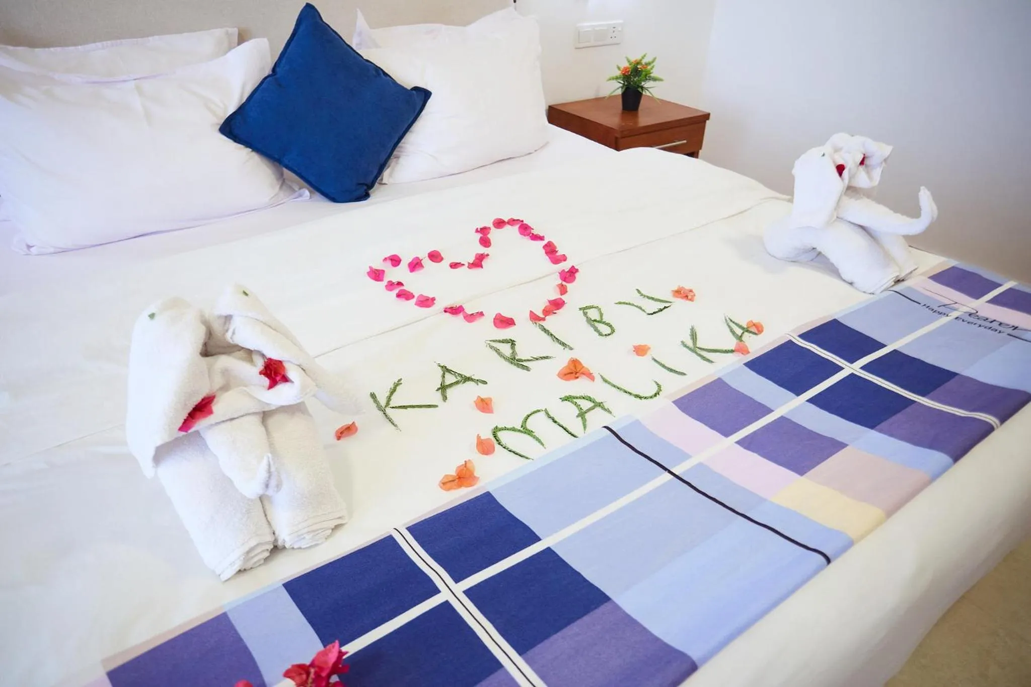 Bed in Malika Nungwi Hotel