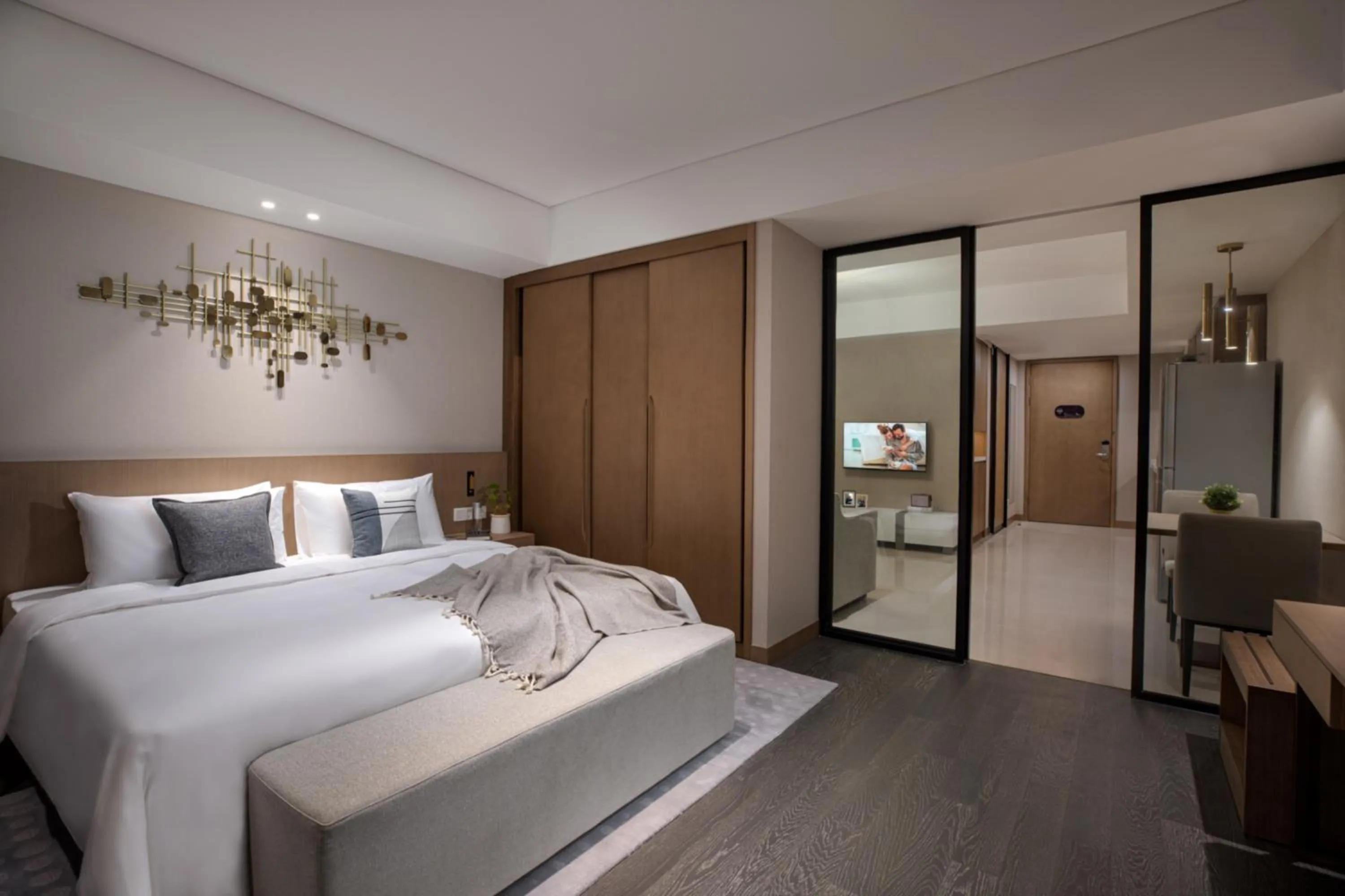 Bedroom, Bed in Citadines New District Wuxi