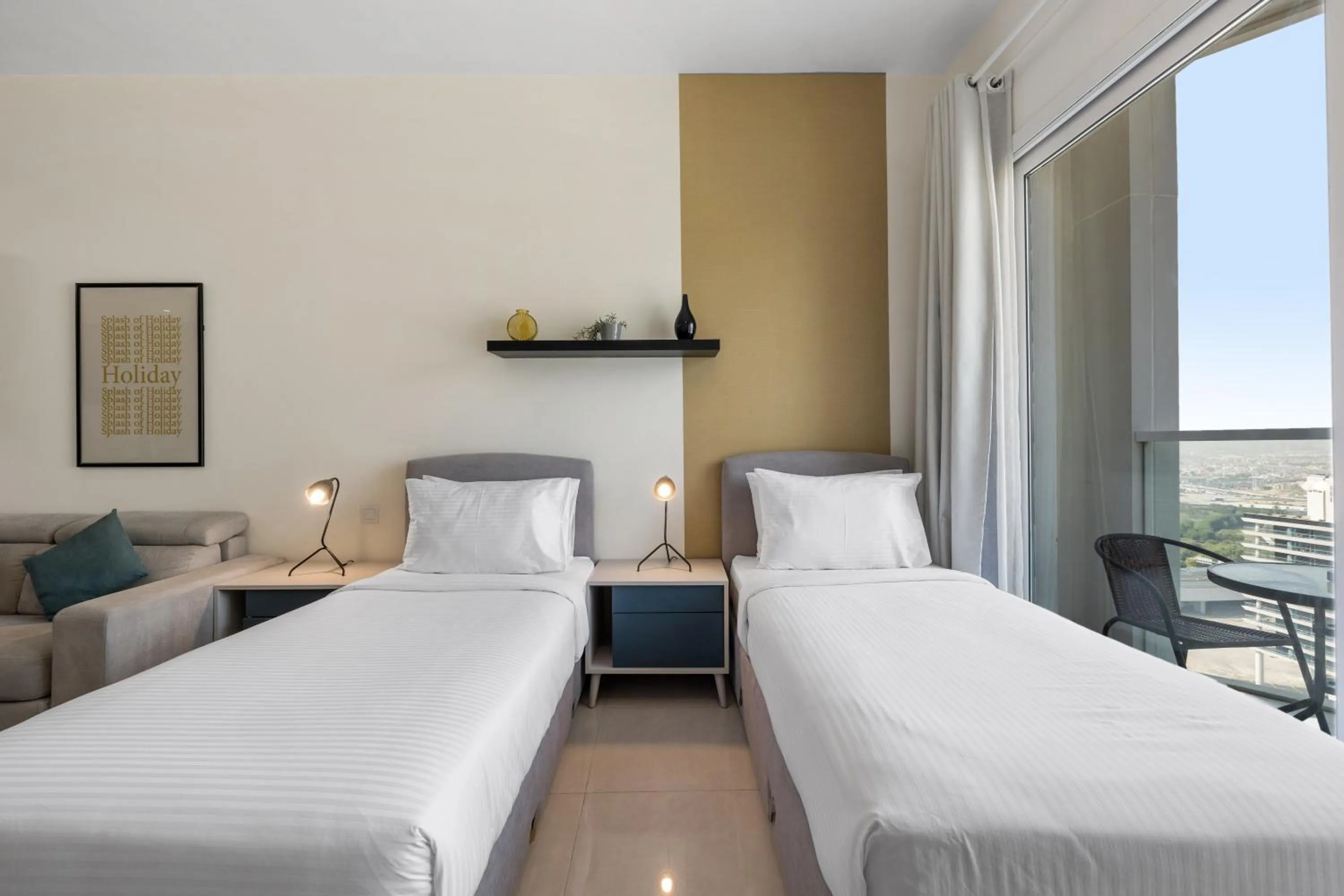 Bed in Unlock Metropolis Business Bay