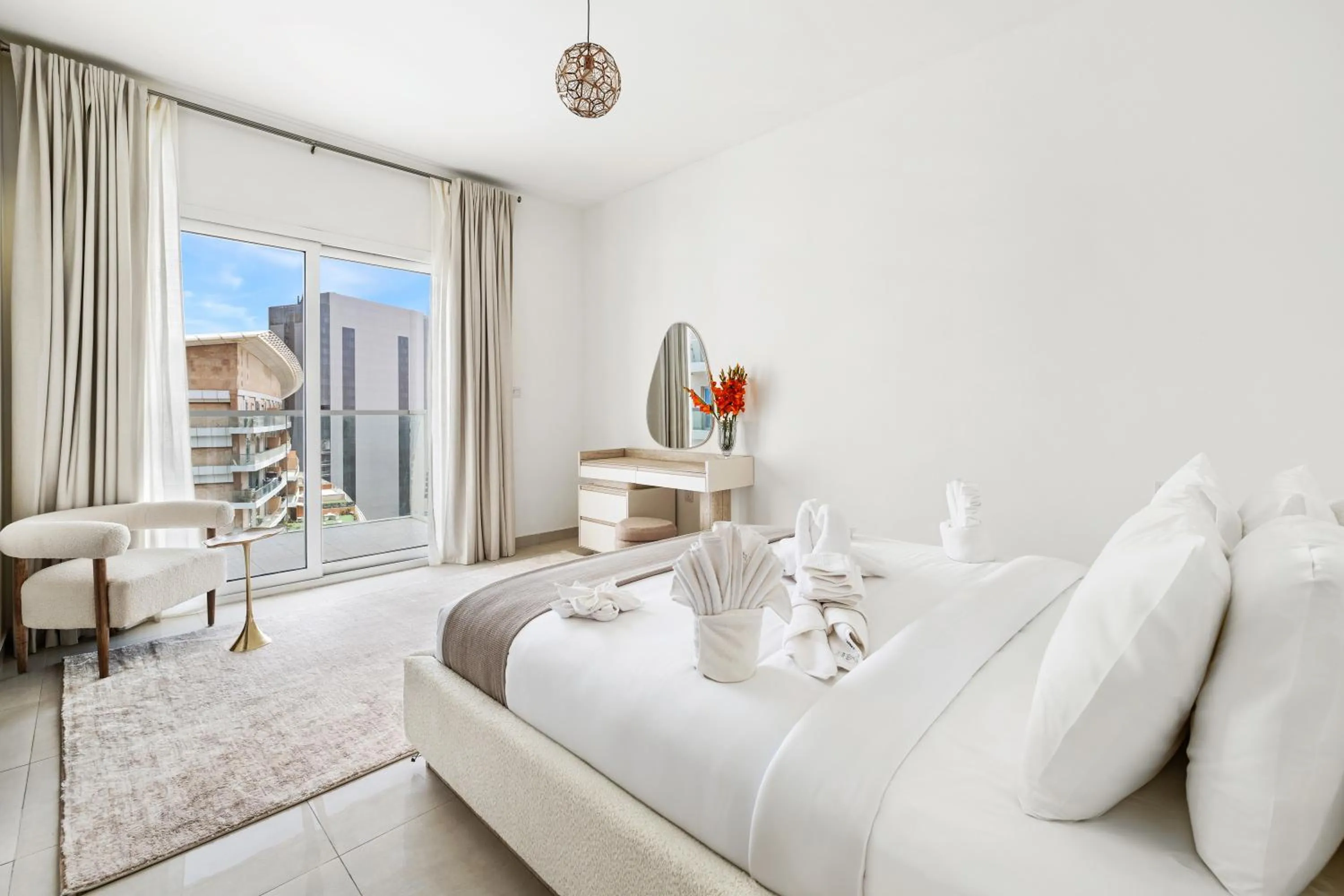 Bed in Unlock Metropolis Business Bay