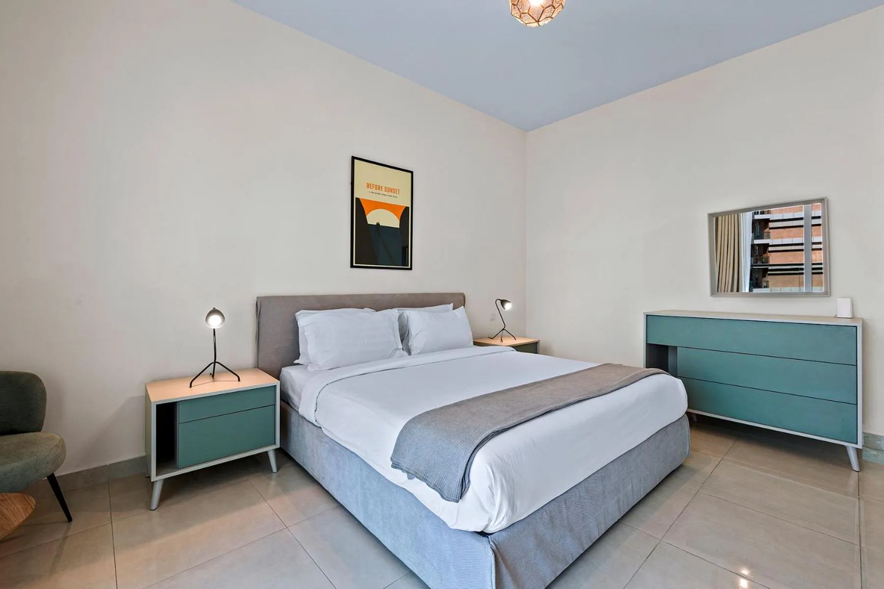 Bed in Unlock Metropolis Business Bay