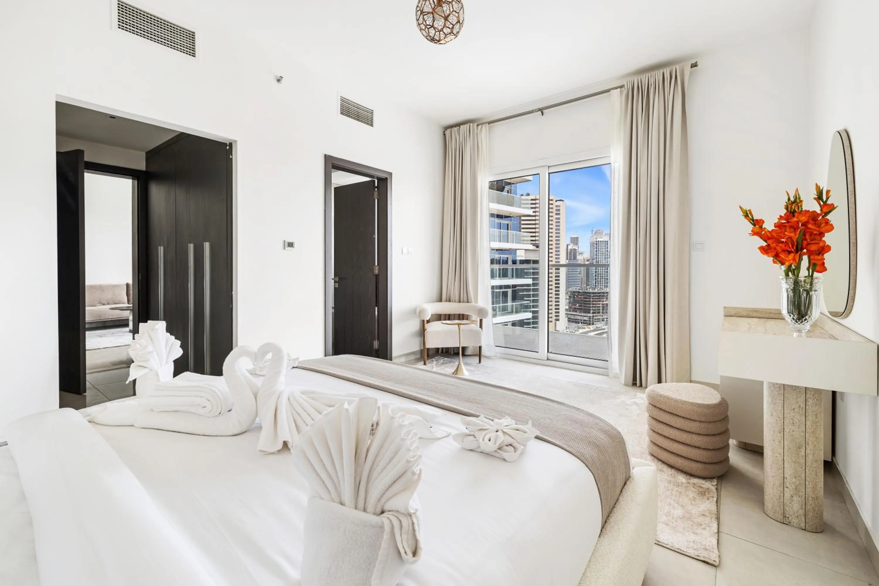 Bed in Unlock Metropolis Business Bay