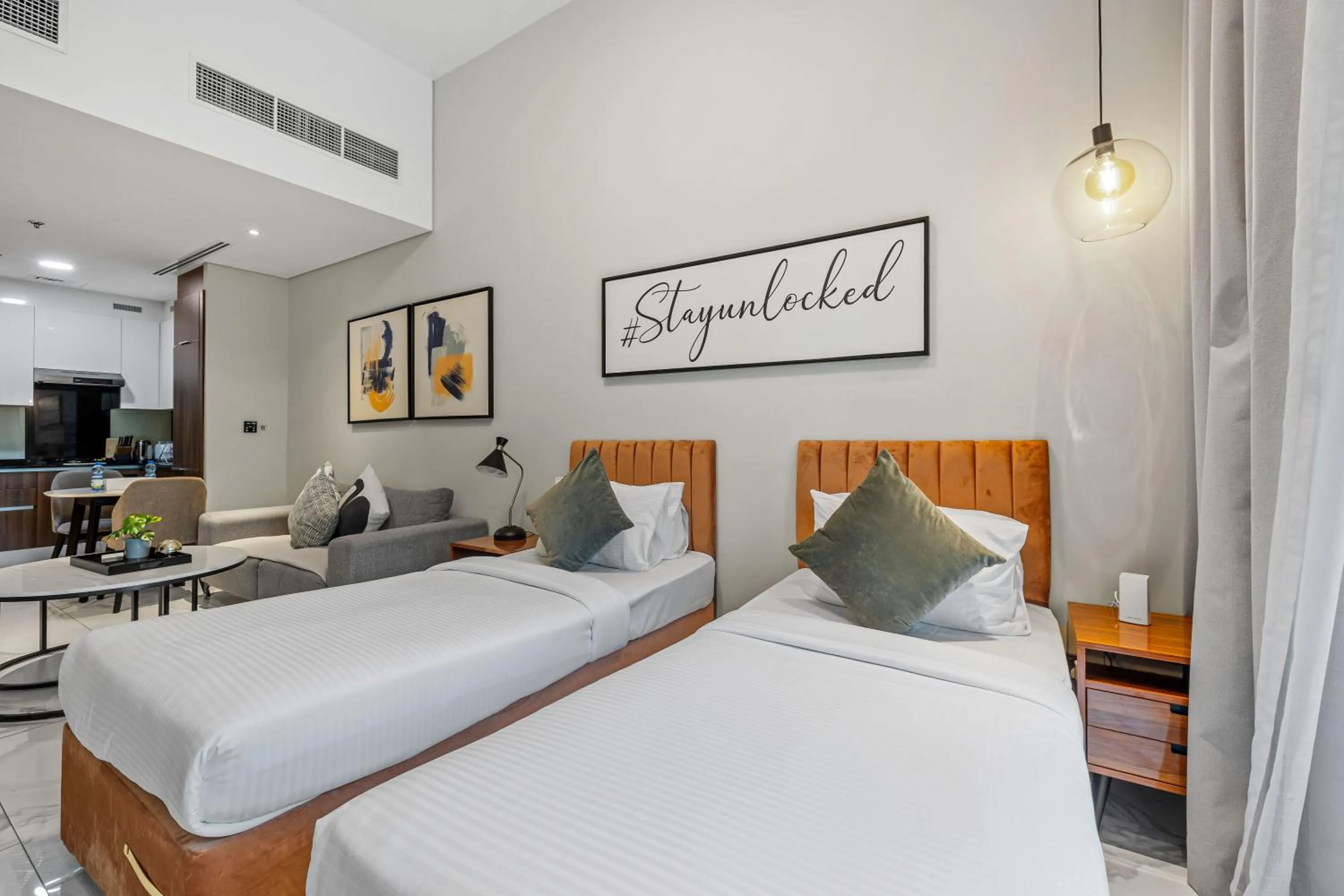 Bed in Unlock J One Downtown Dubai