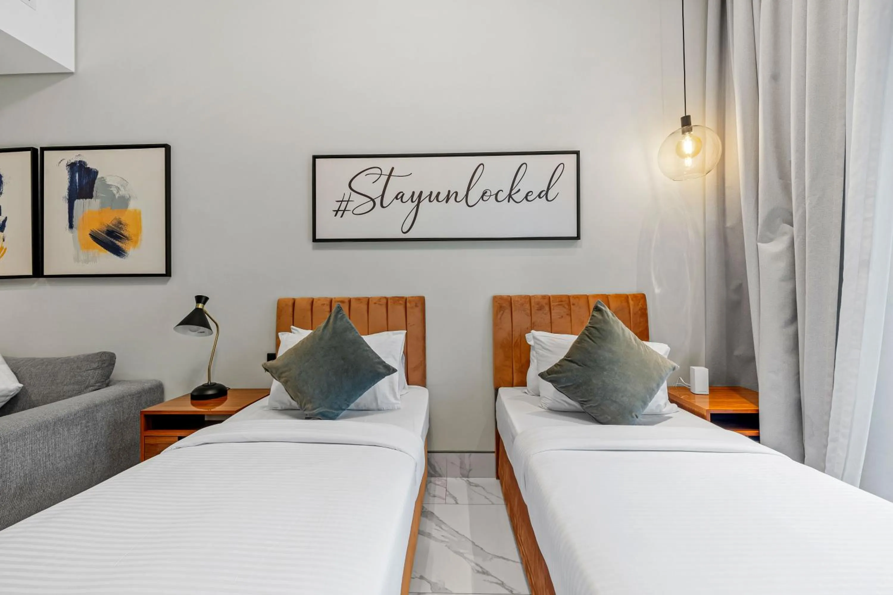 Bed in Unlock J One Downtown Dubai