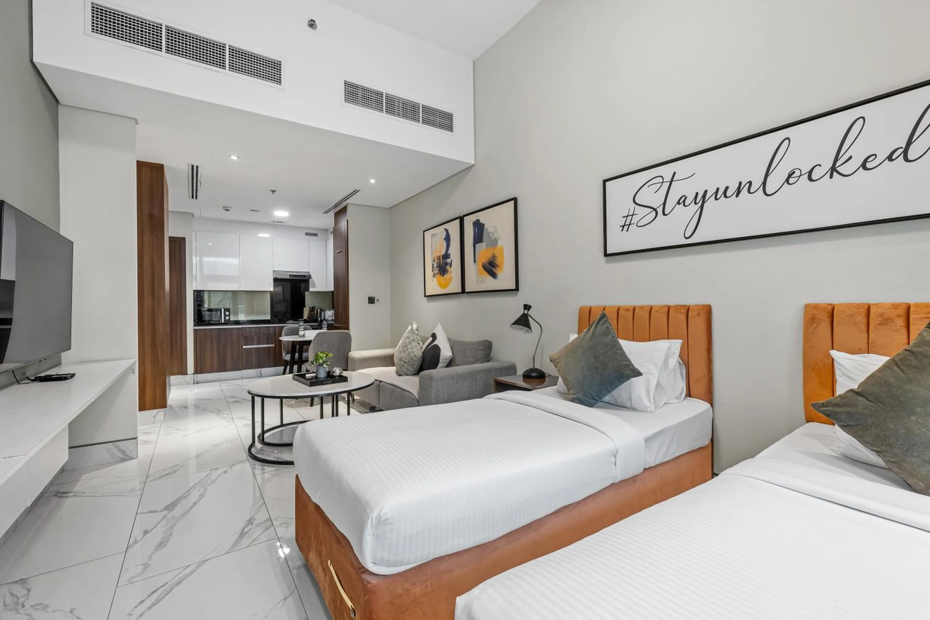 Bed in Unlock J One Downtown Dubai