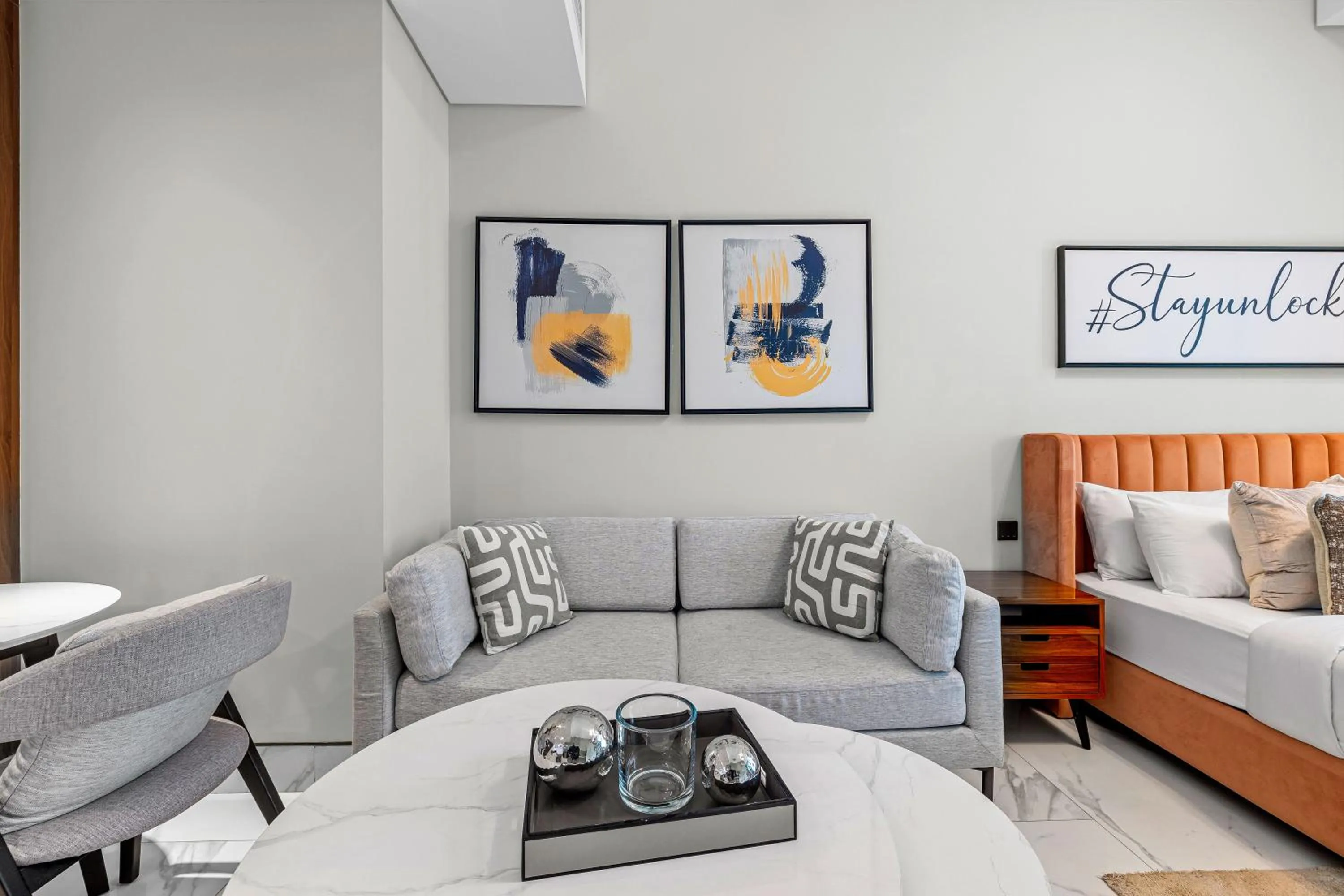 Bed in Unlock J One Downtown Dubai