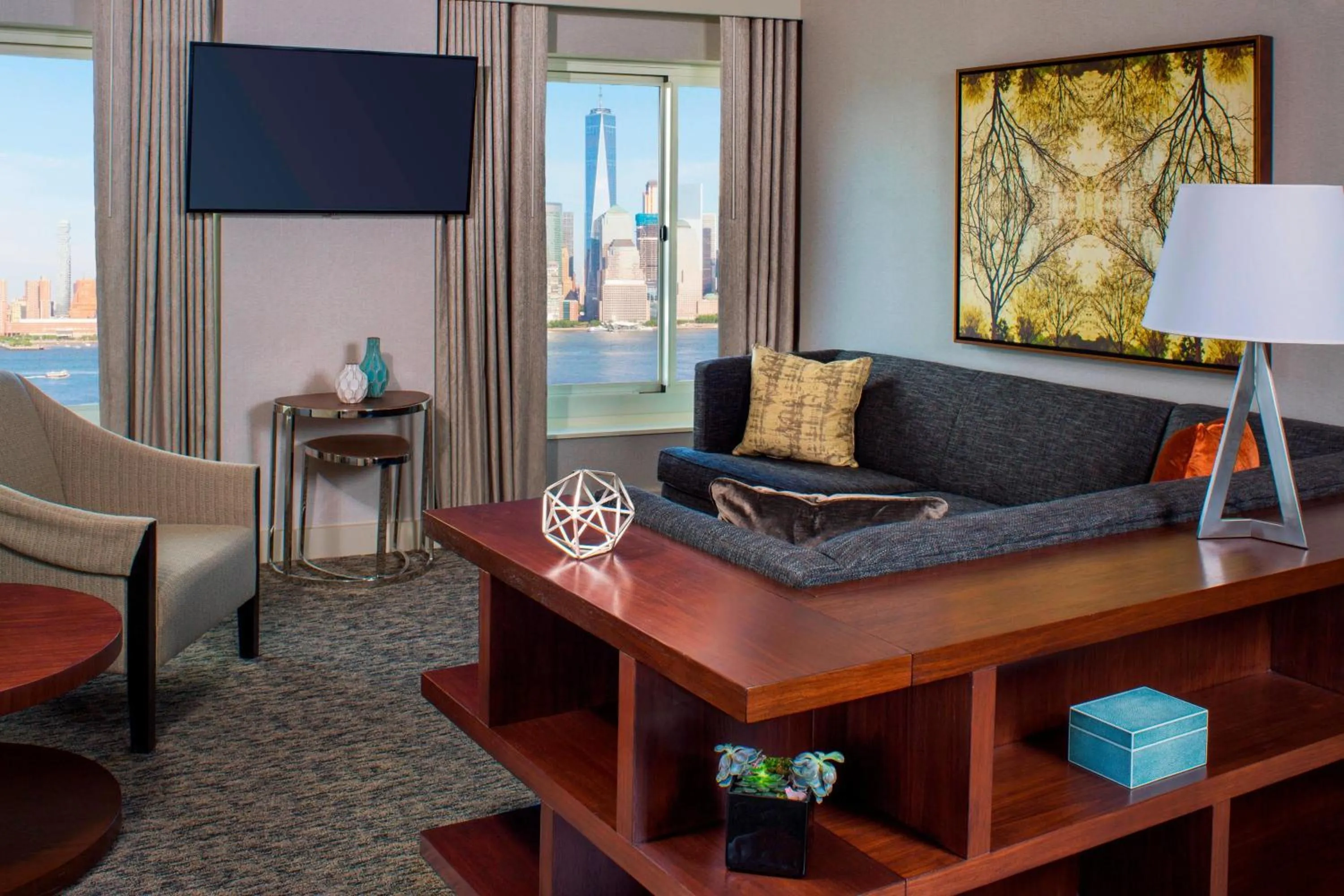 Living room in The Westin Jersey City Newport
