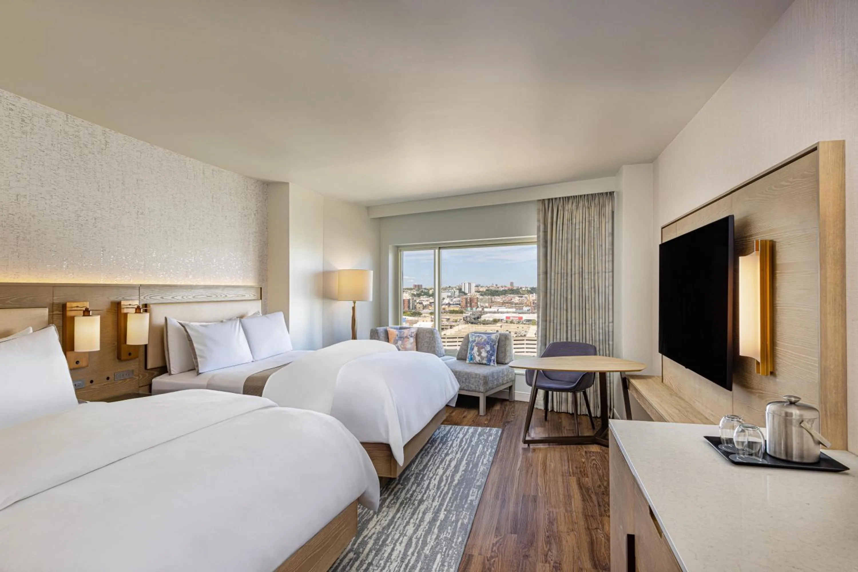 Bed in The Westin Jersey City Newport