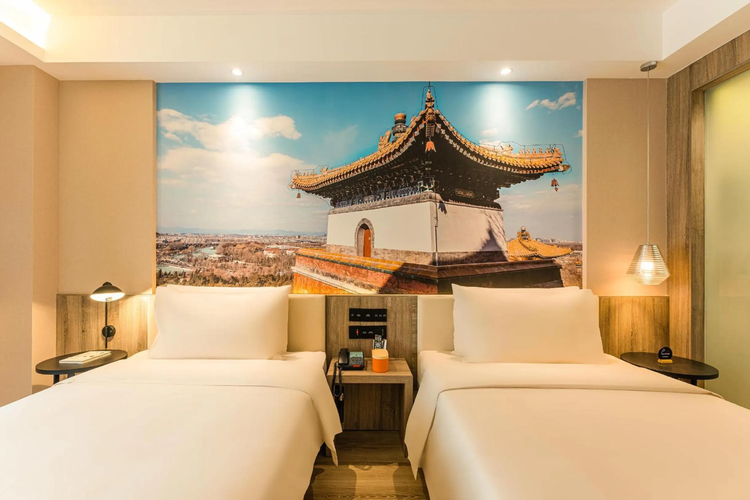 Bed in Atour Hotel Beijing Zhongguancun Life Science Park