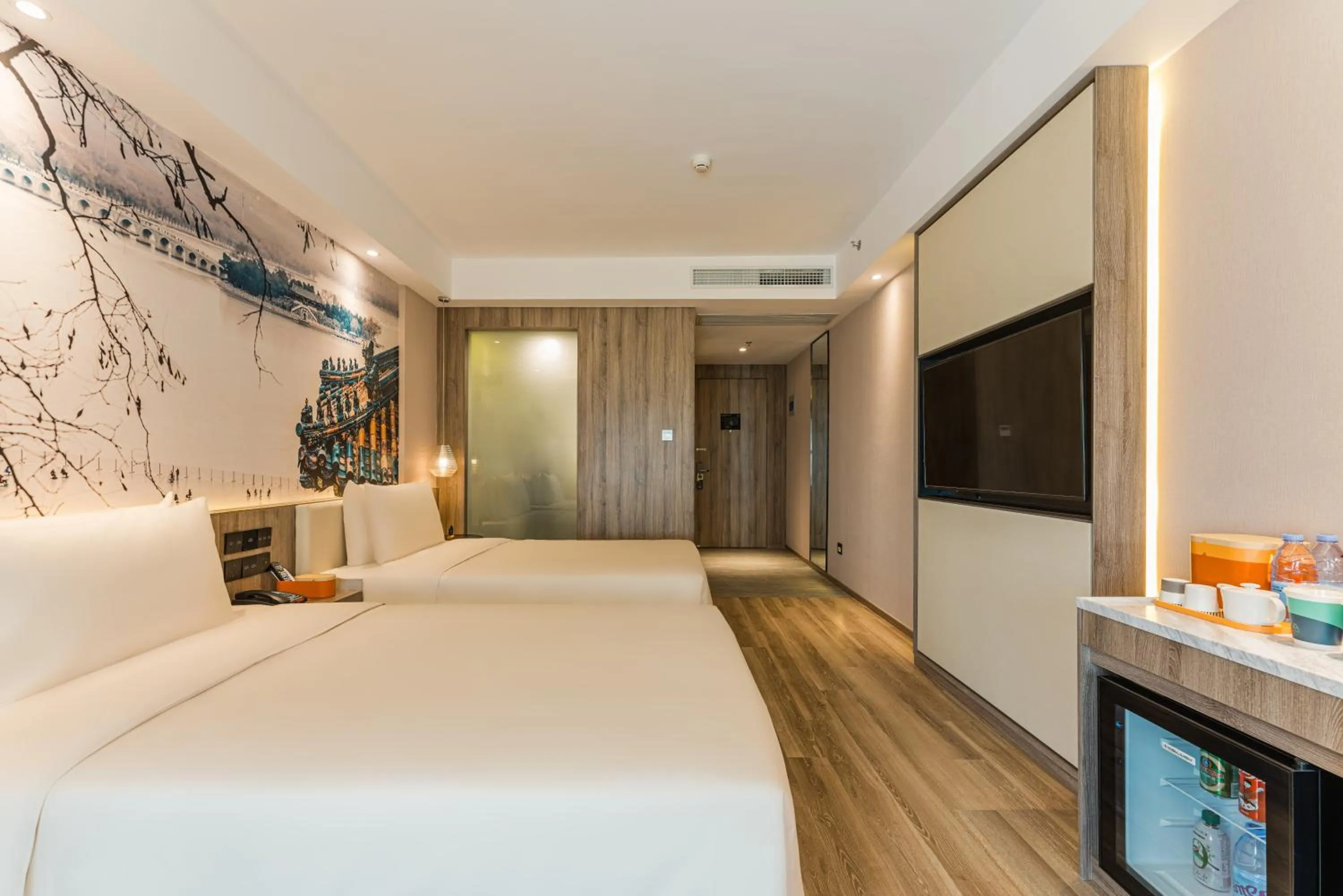 Bed in Atour Hotel Beijing Zhongguancun Life Science Park