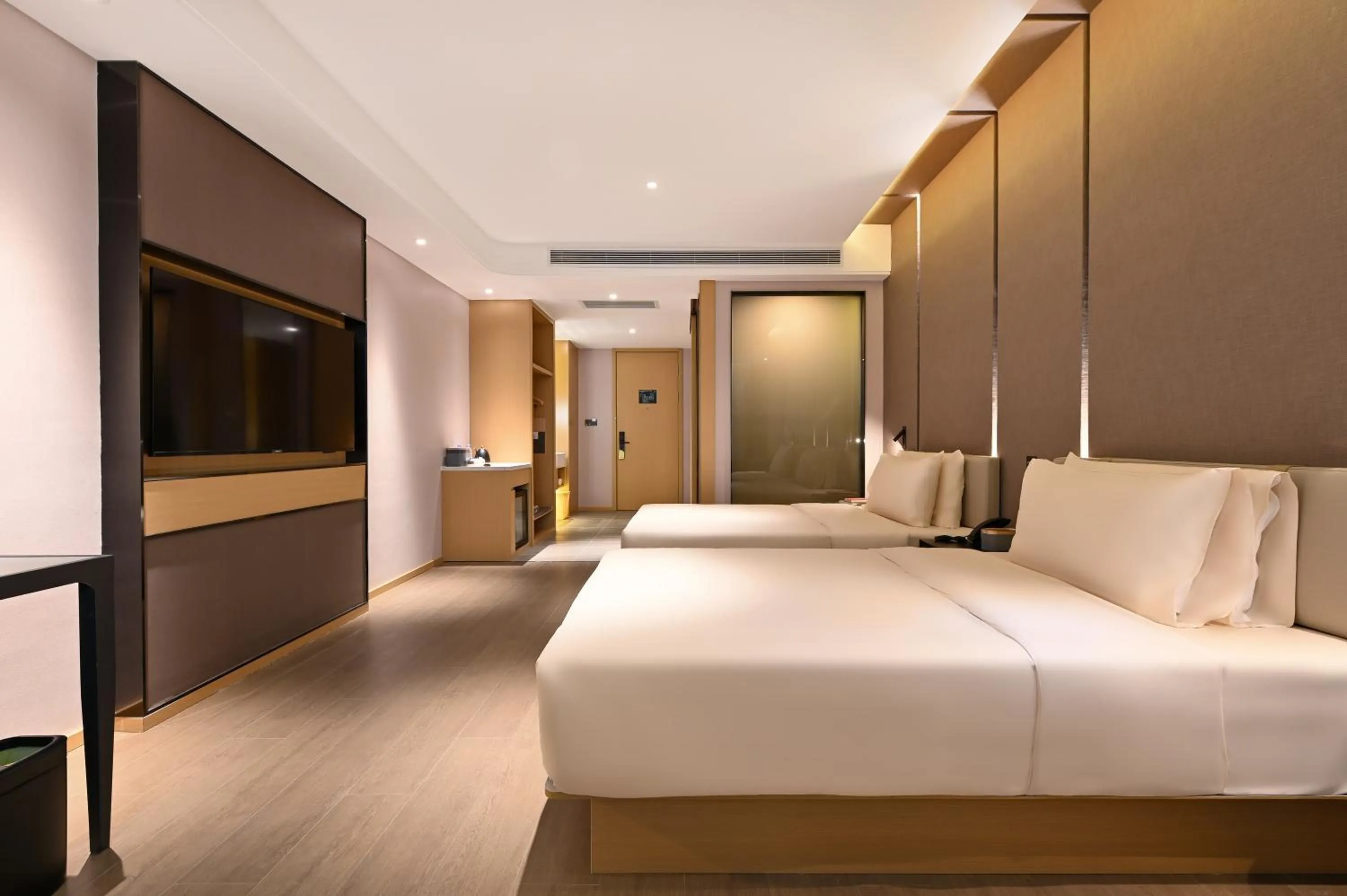 Bed in Atour Hotel Dalian Hi-tech Zone