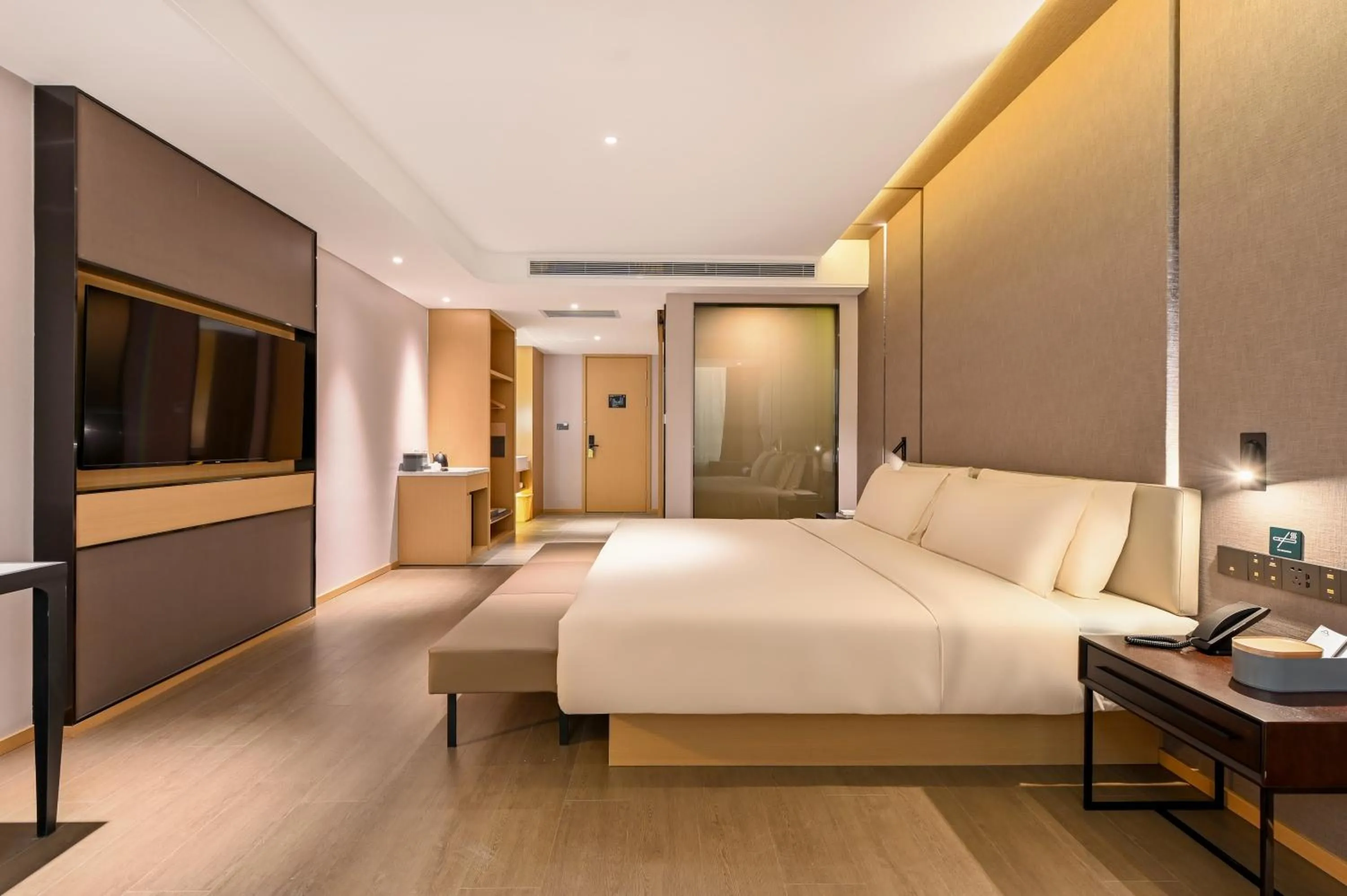 Bed in Atour Hotel Dalian Hi-tech Zone