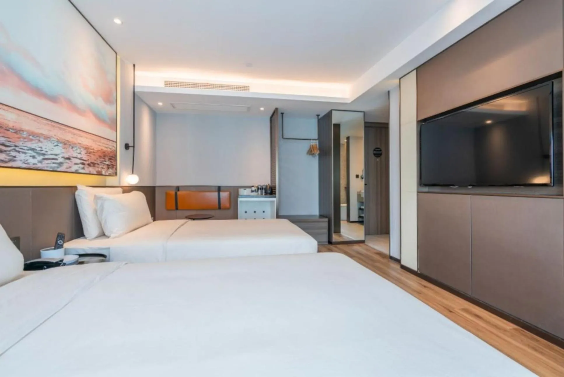 Property building, Bed in Atour Light Hotel Shanghai Xinjiangwancheng Fudan University