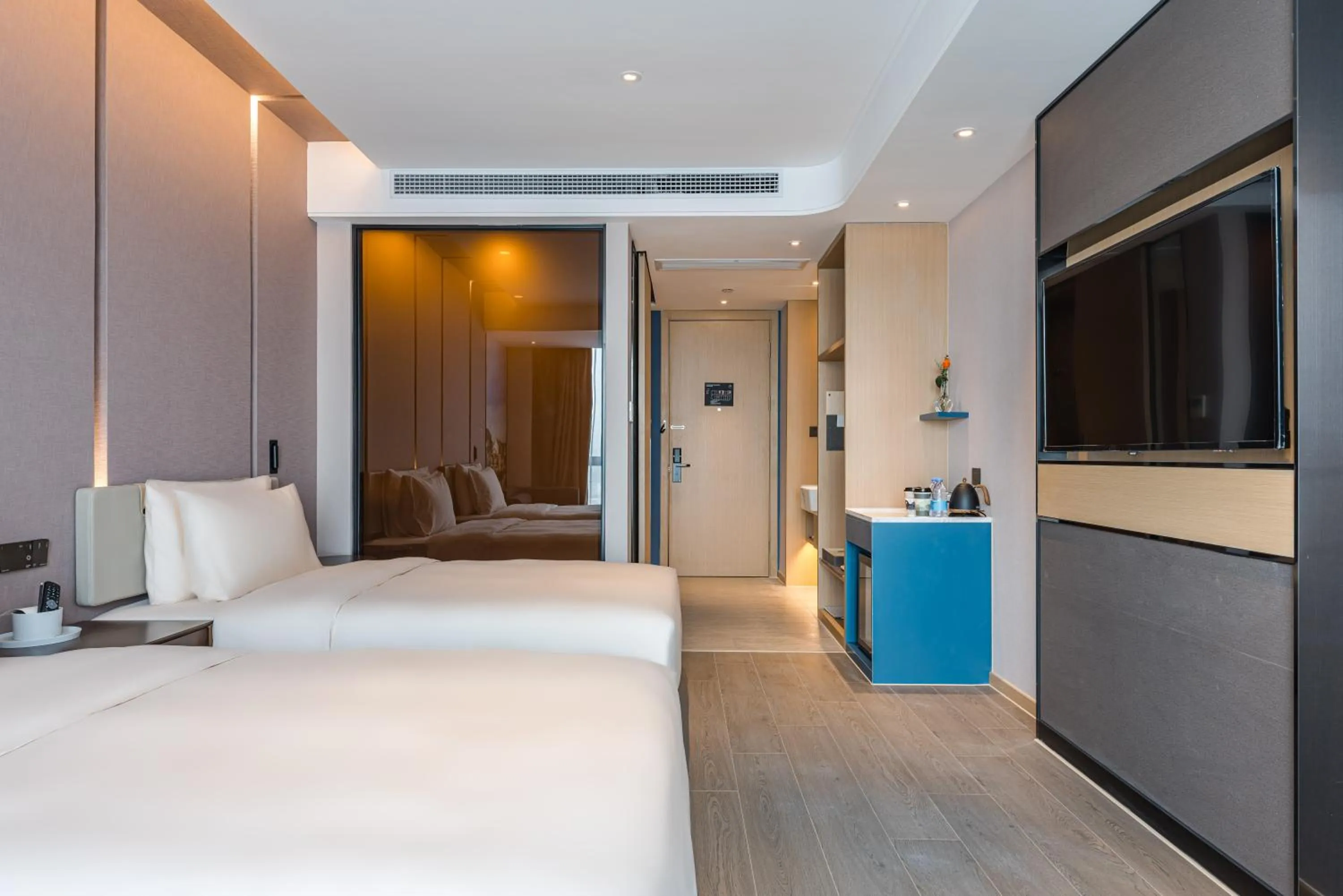 Bed in Atour Hotel Suzhou Wangting